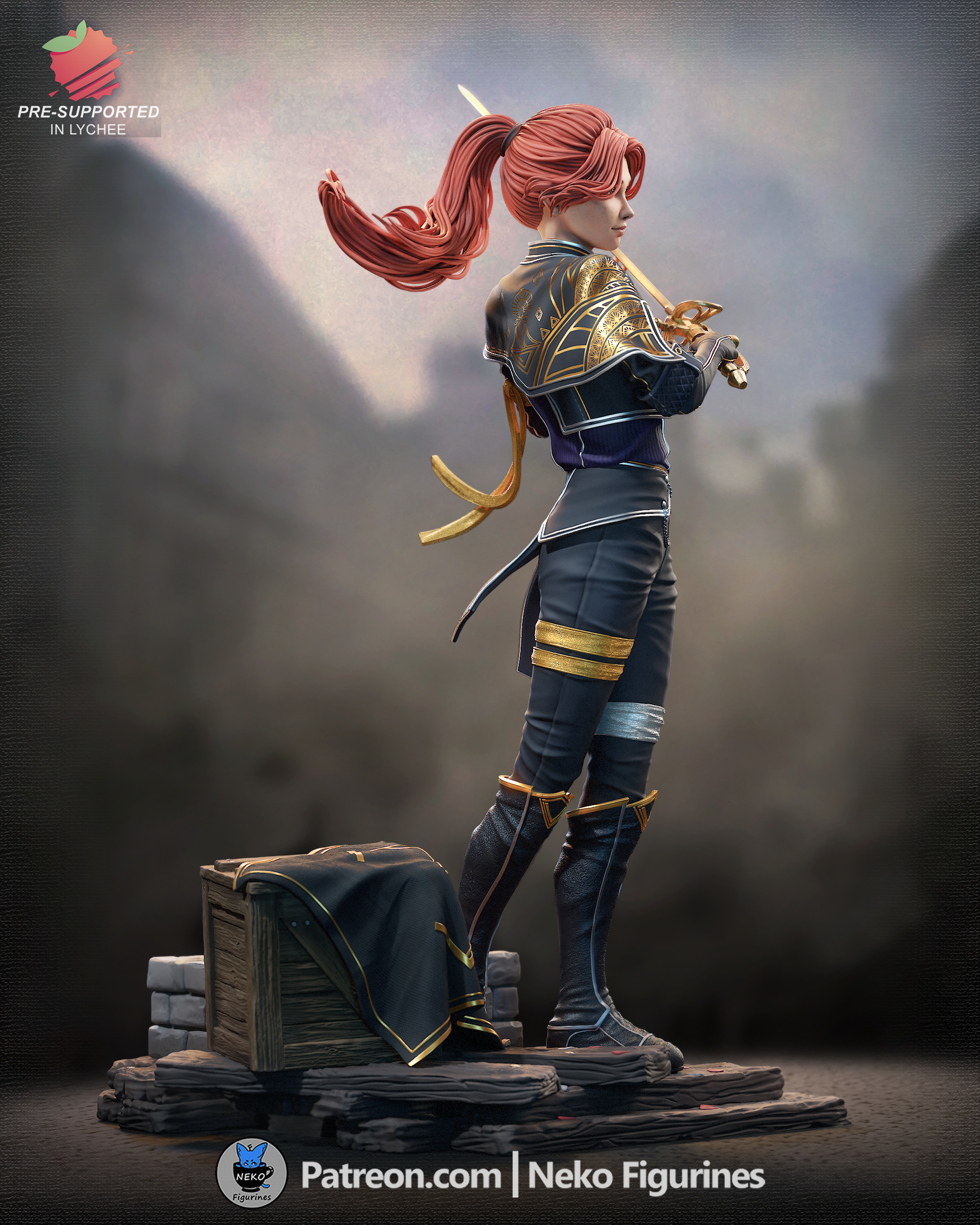 Maelle - Expedition 33 | Custom Statue 3D printed figure