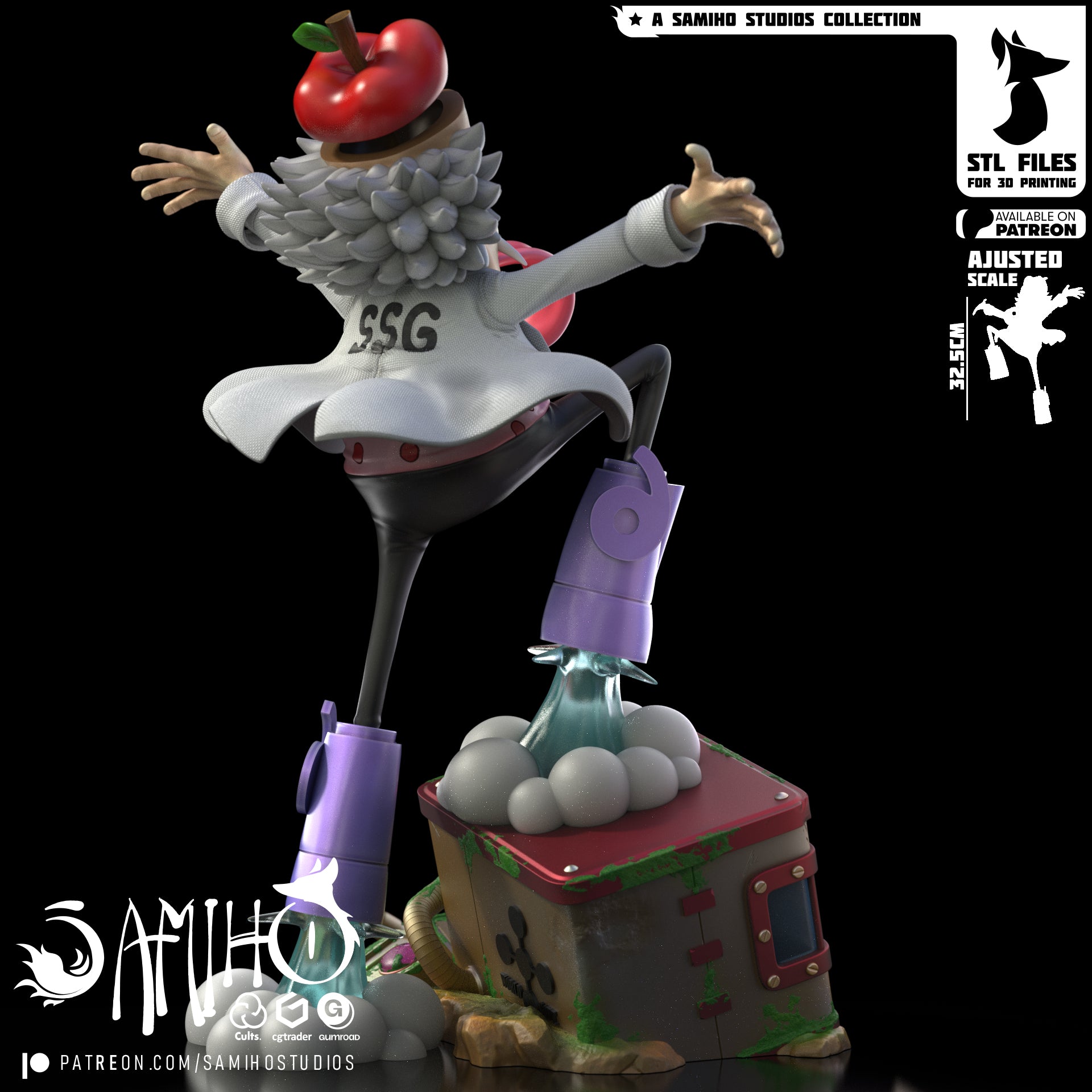 Dr Vegapunk - One Piece | Custom Statue 3D printed figure