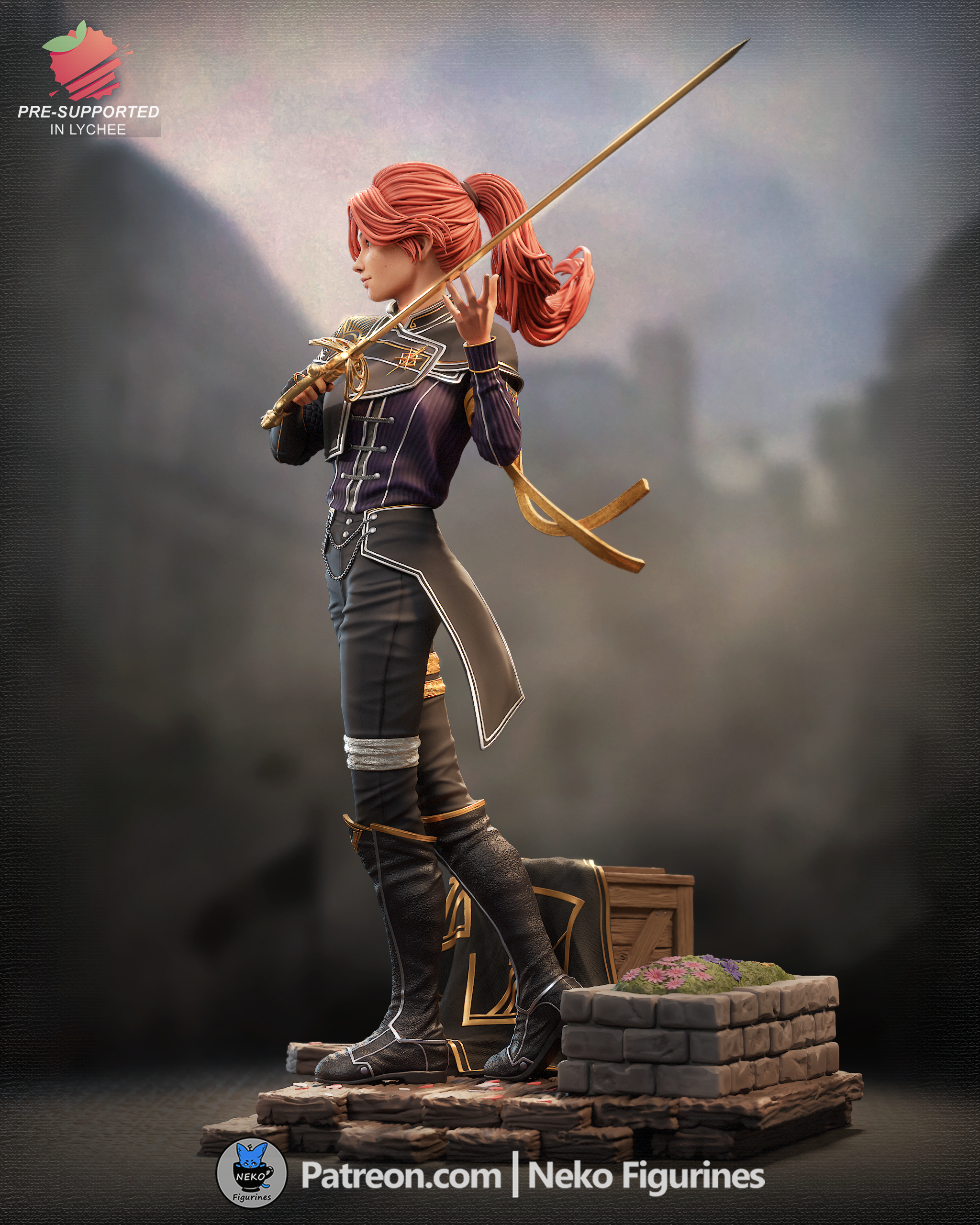 Maelle - Expedition 33 | Custom Statue 3D printed figure
