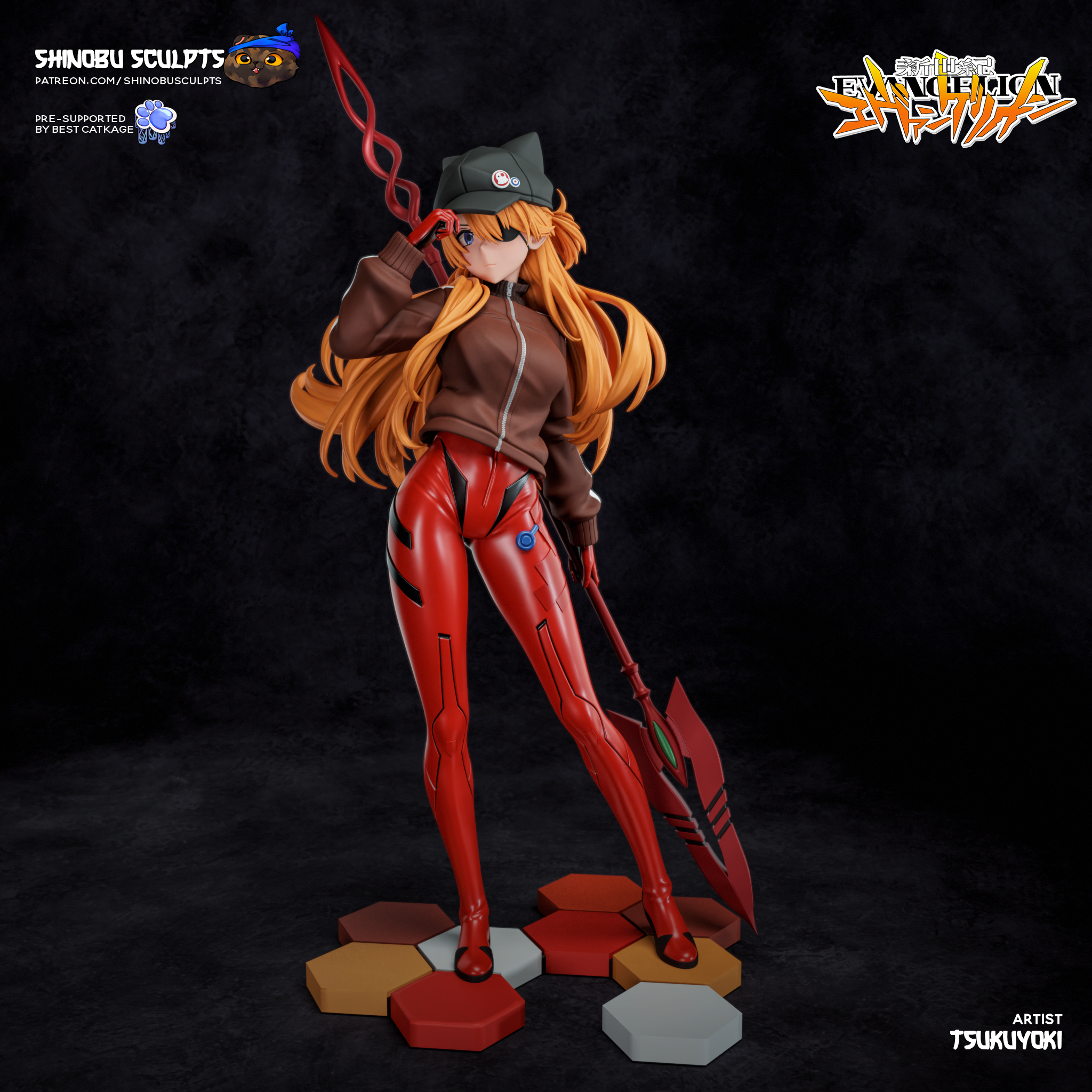 Asuka - Evangelion | Custom Statue 3D printed figure