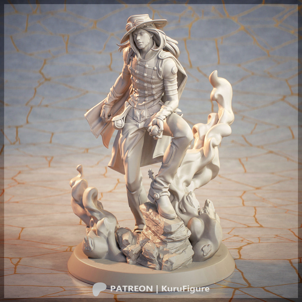 Gyro Zeppeli - Jojos BA Steel Ball Run | Custom Statue 3D printed figure