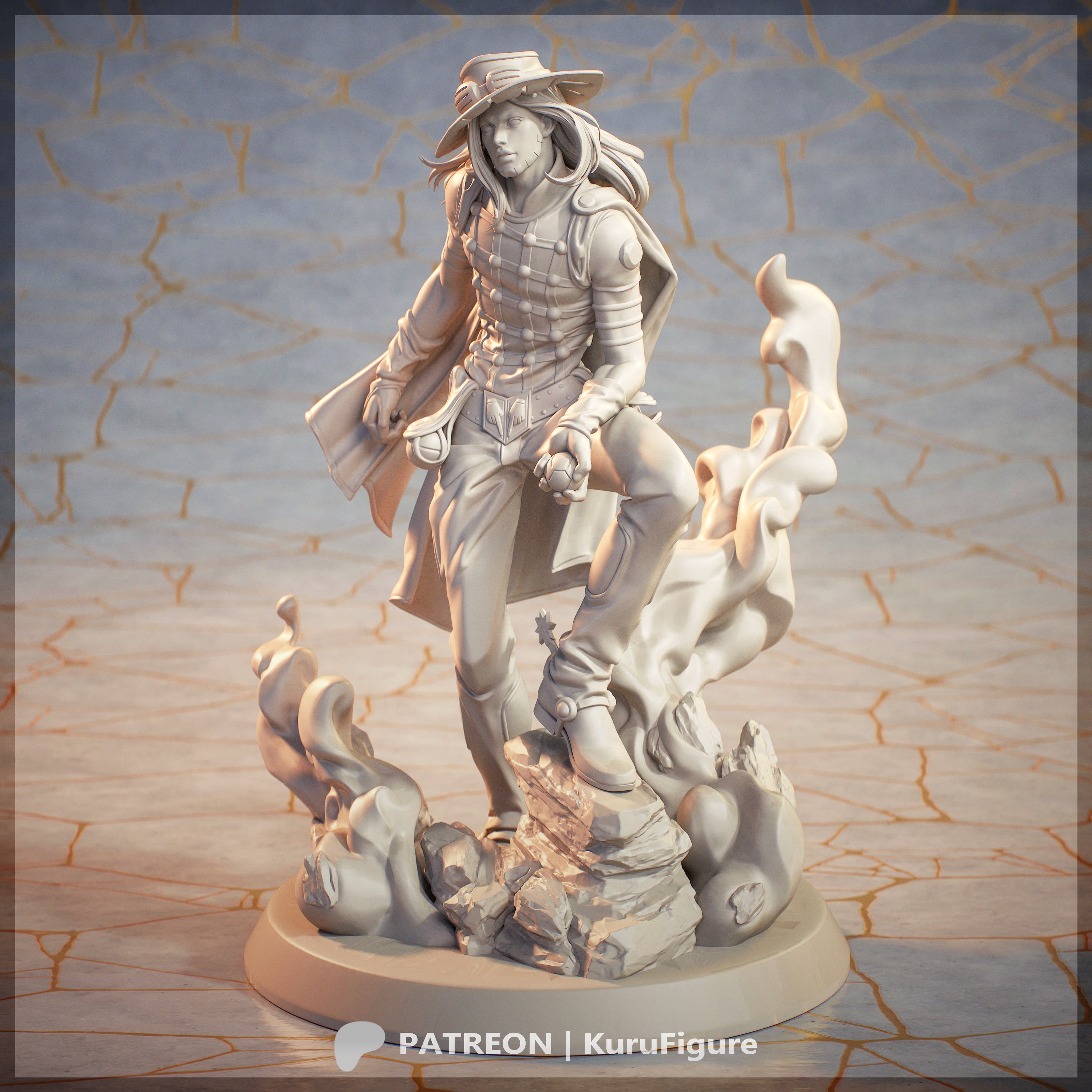 Gyro Zeppeli - Jojos BA Steel Ball Run | Custom Statue 3D printed figure