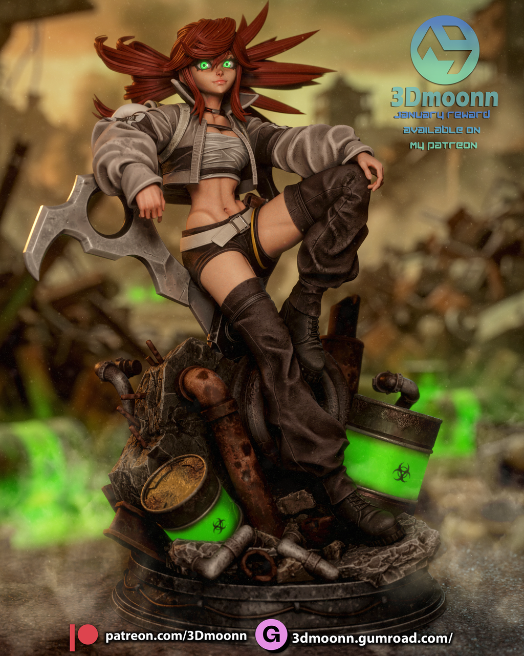 Riyo – Gachiakuta | Custom Statue 3D printed figure