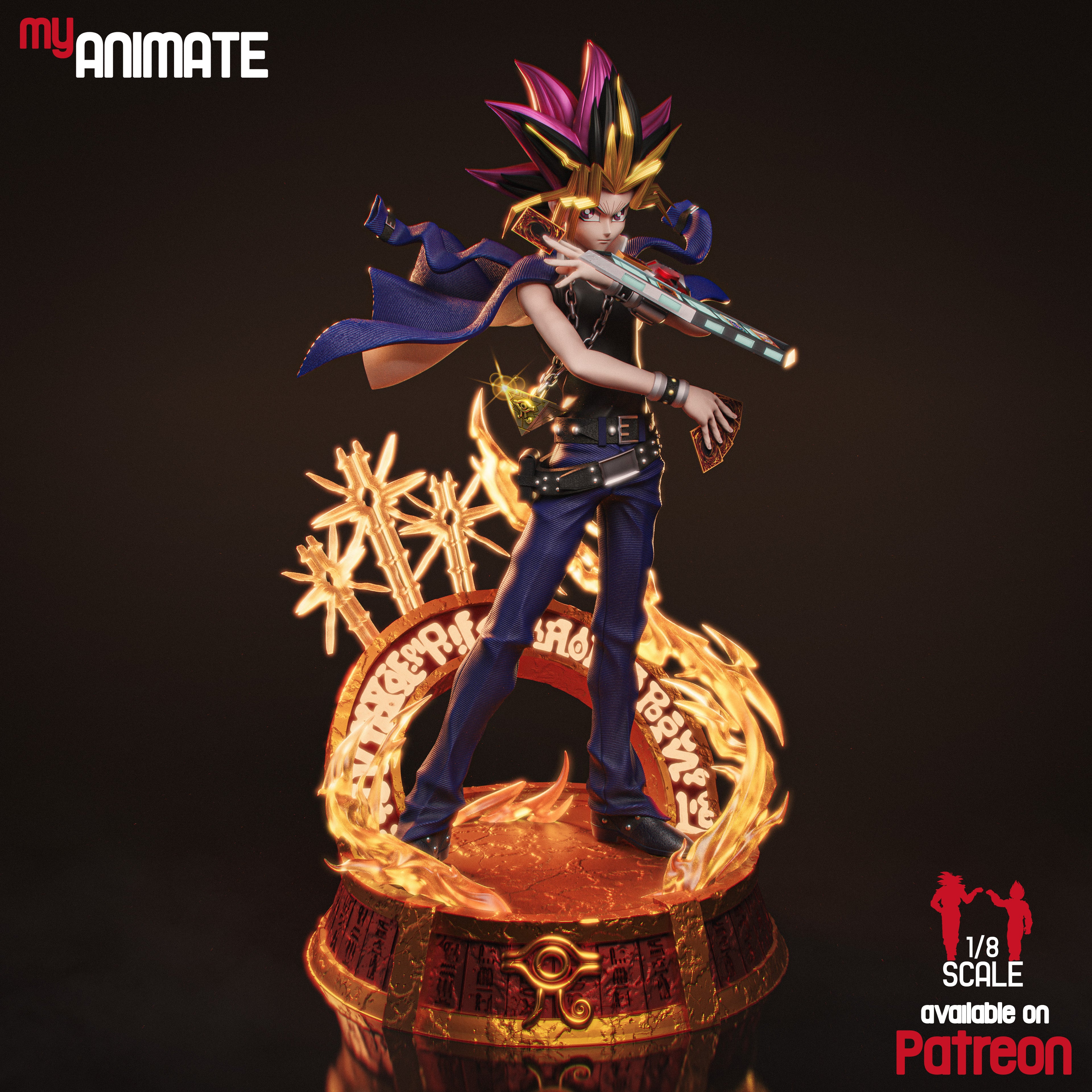 Yami Yugi - Yu-Gi-Oh! | Custom Statue 3D printed figure