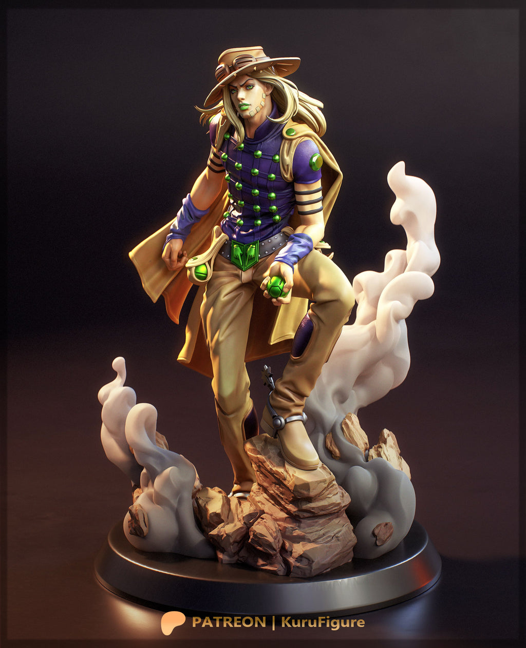 Gyro Zeppeli - Jojos BA Steel Ball Run | Custom Statue 3D printed figure