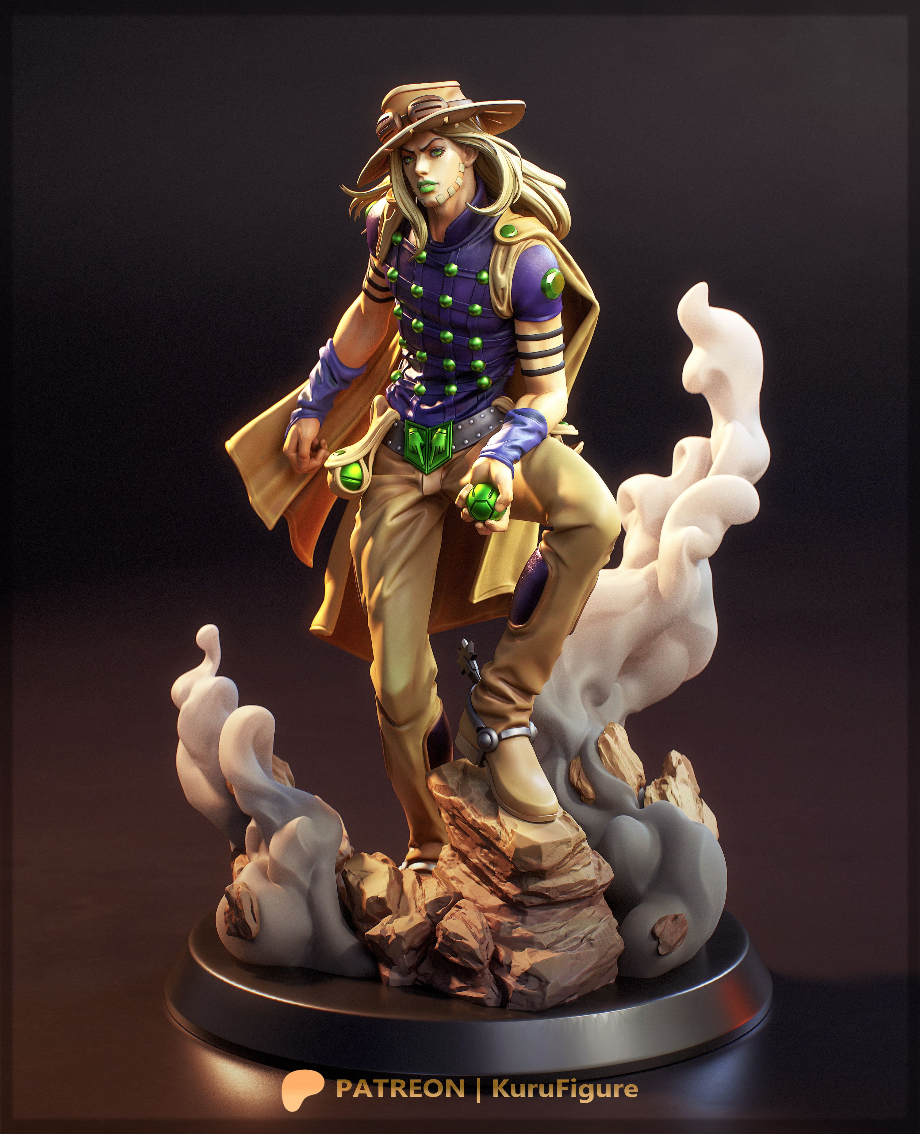Gyro Zeppeli - Jojos BA Steel Ball Run | Custom Statue 3D printed figure