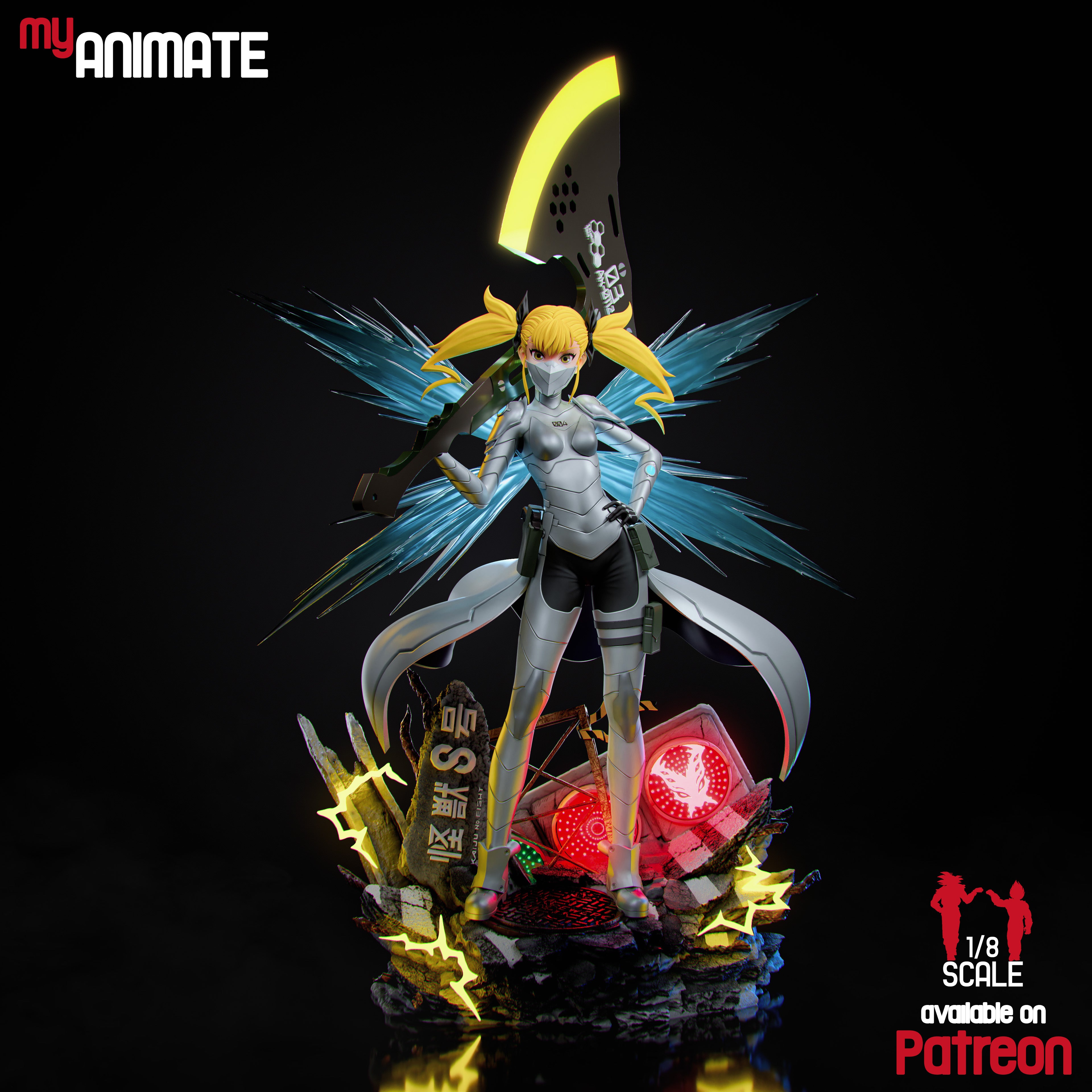 Kikoru Shinomiya - Kaiju N8 | Custom Statue 3D printed figure