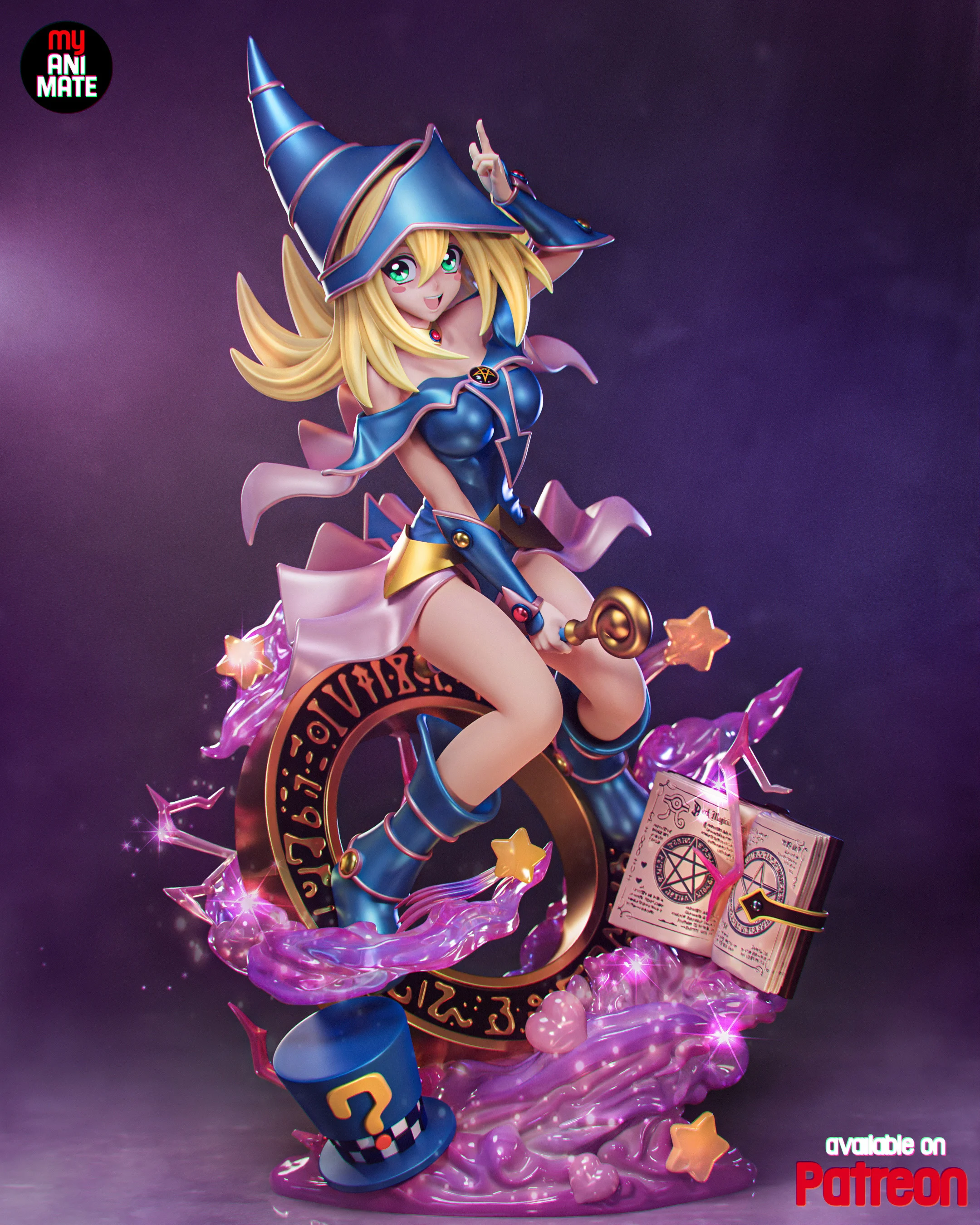 Dark Magician Girl - Yu-Gi-Oh! | Custom Statue 3D printed figure