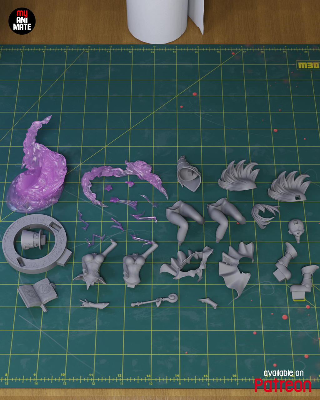 Dark Magician Girl - Yu-Gi-Oh! | Custom Statue 3D printed figure