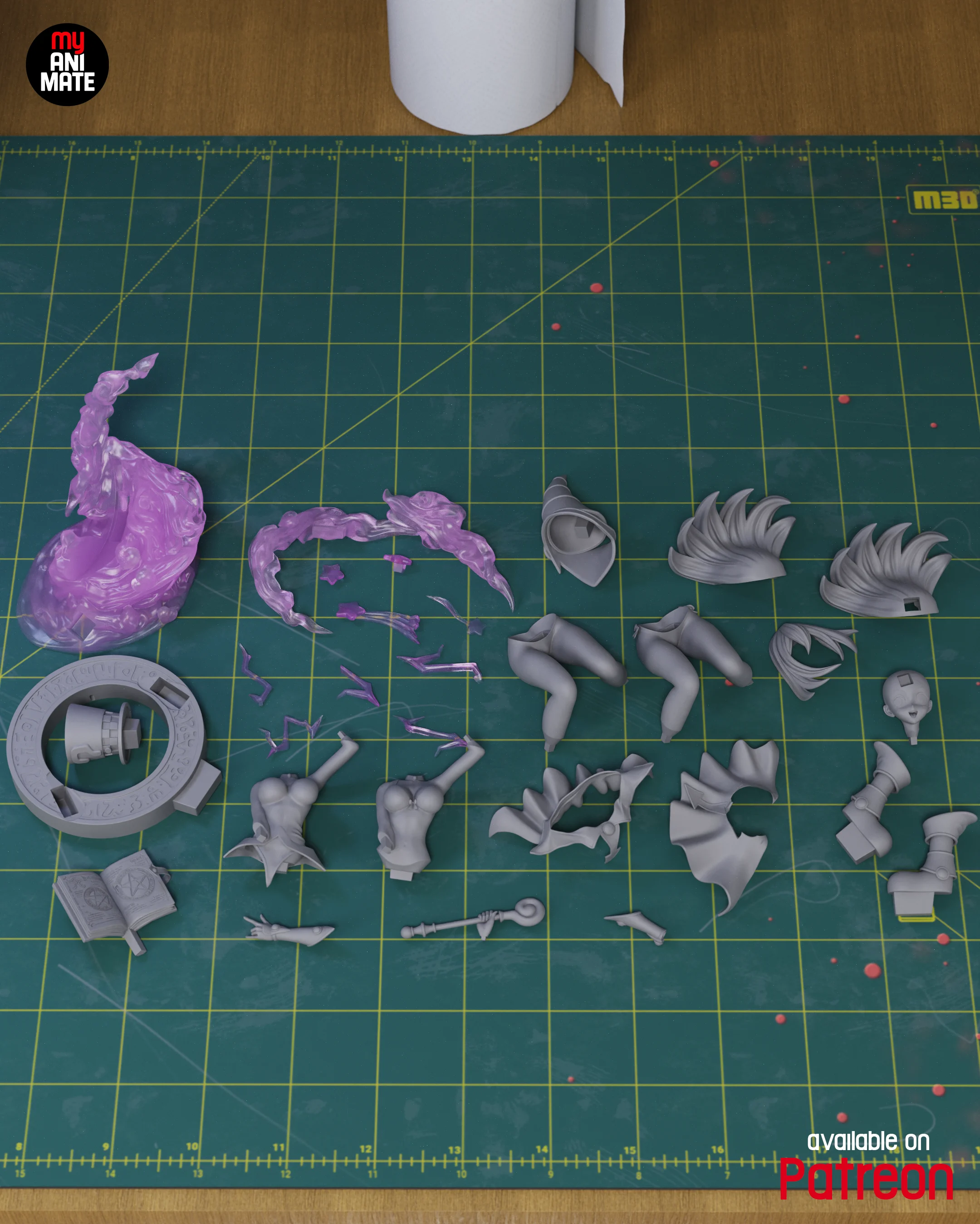 Dark Magician Girl - Yu-Gi-Oh! | Custom Statue 3D printed figure
