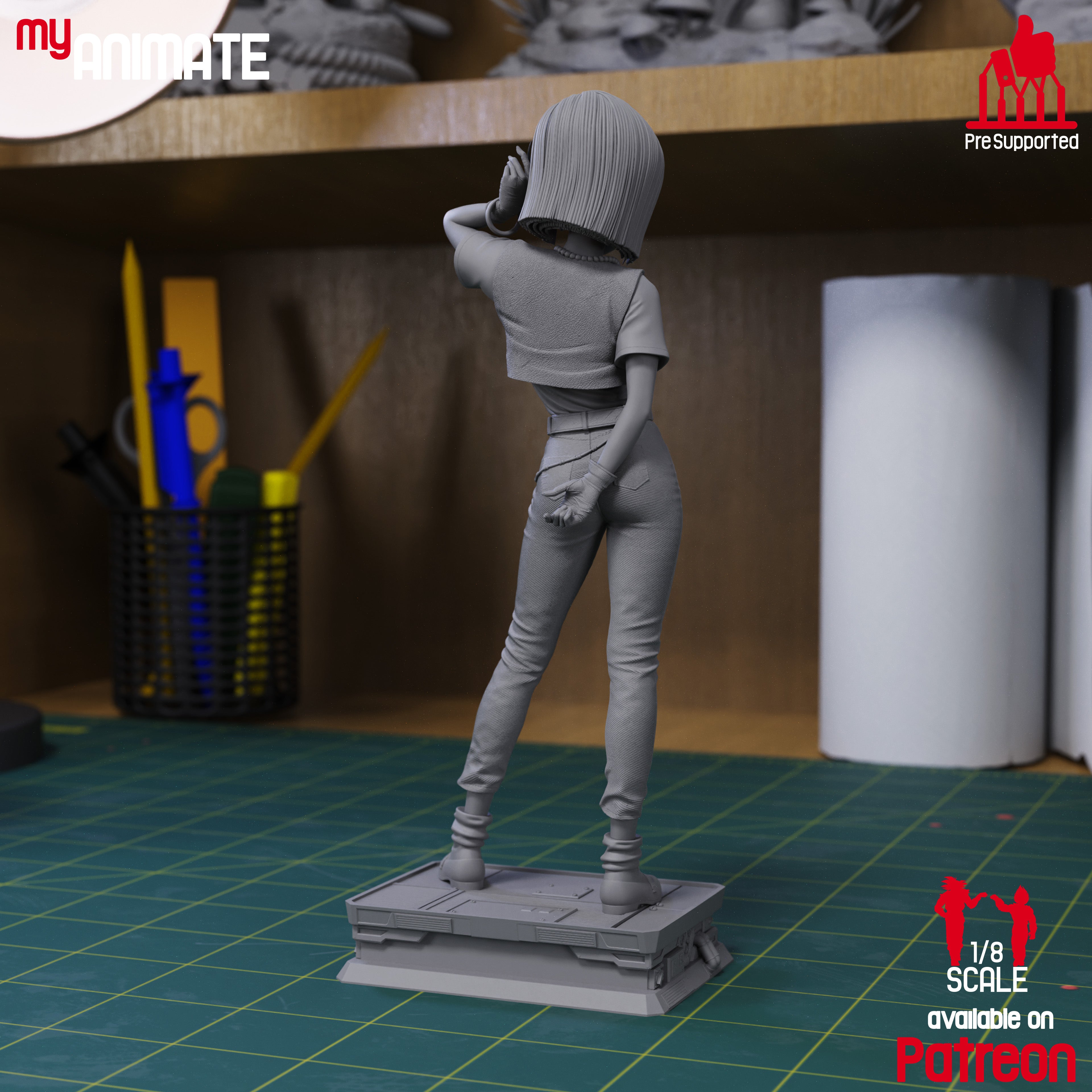 Android 18 - Dragon Ball Z | Custom Statue 3D printed figure