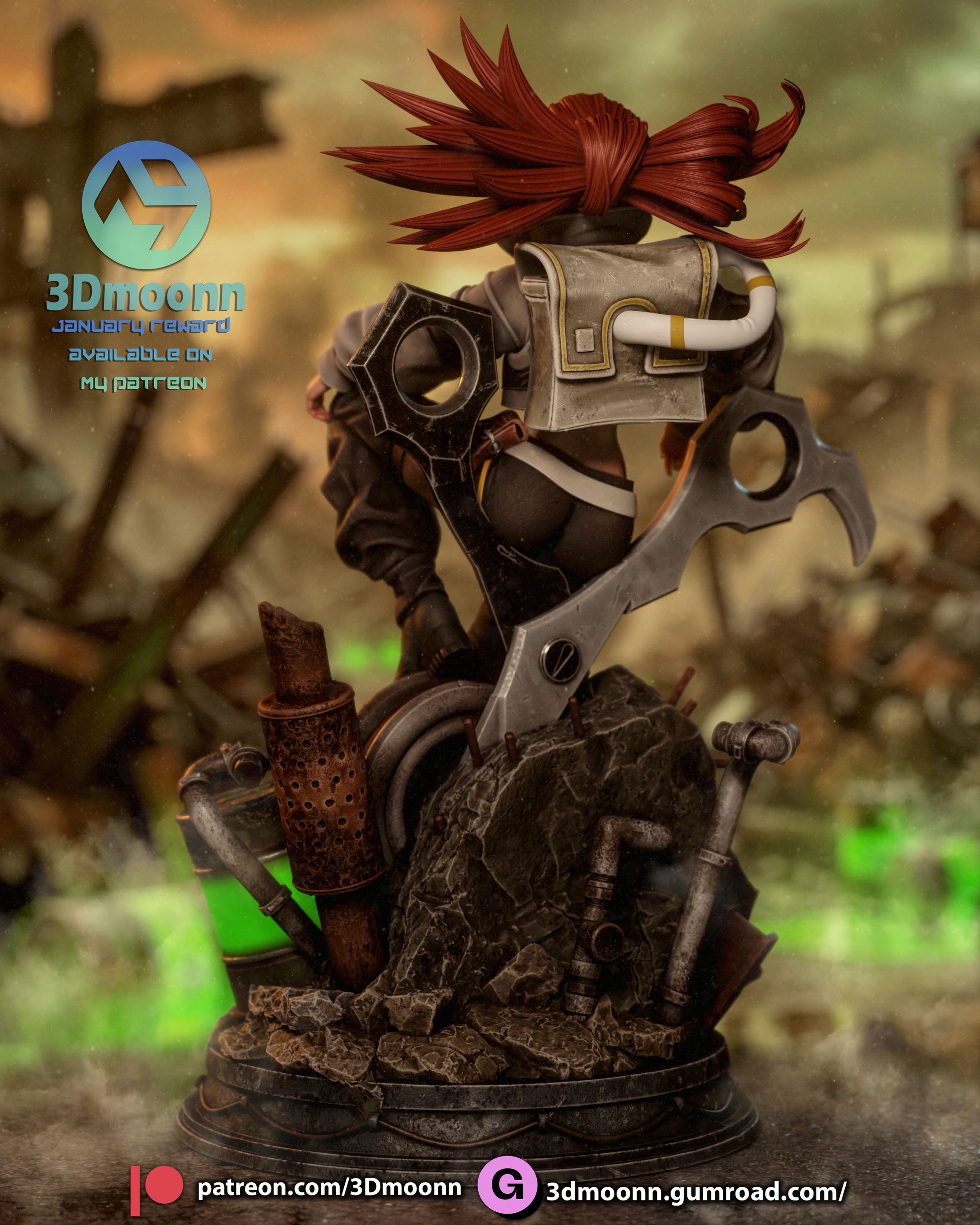 Riyo – Gachiakuta | Custom Statue 3D printed figure