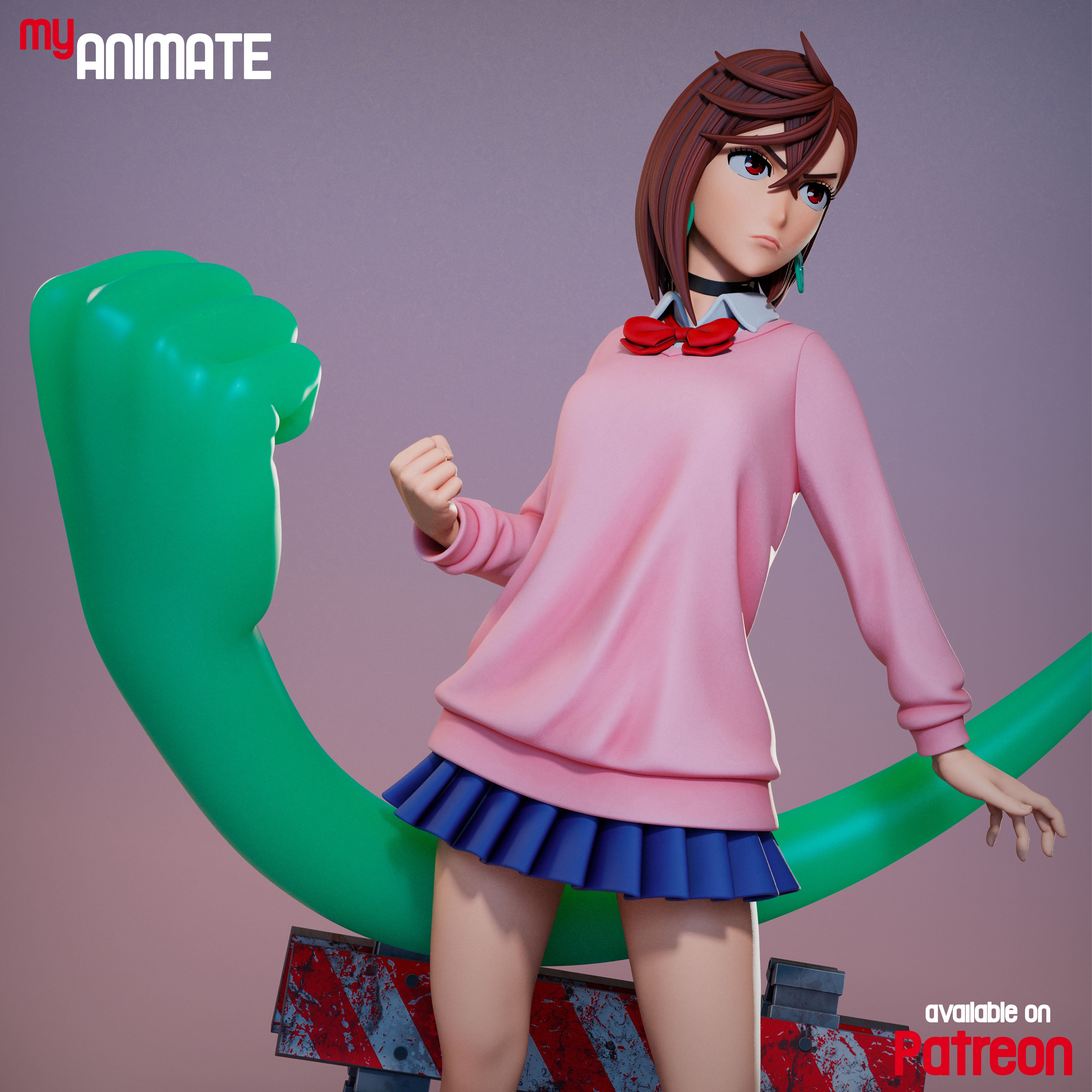 Momo Ayase - Dan Da Dan | Custom Statue 3D printed figure