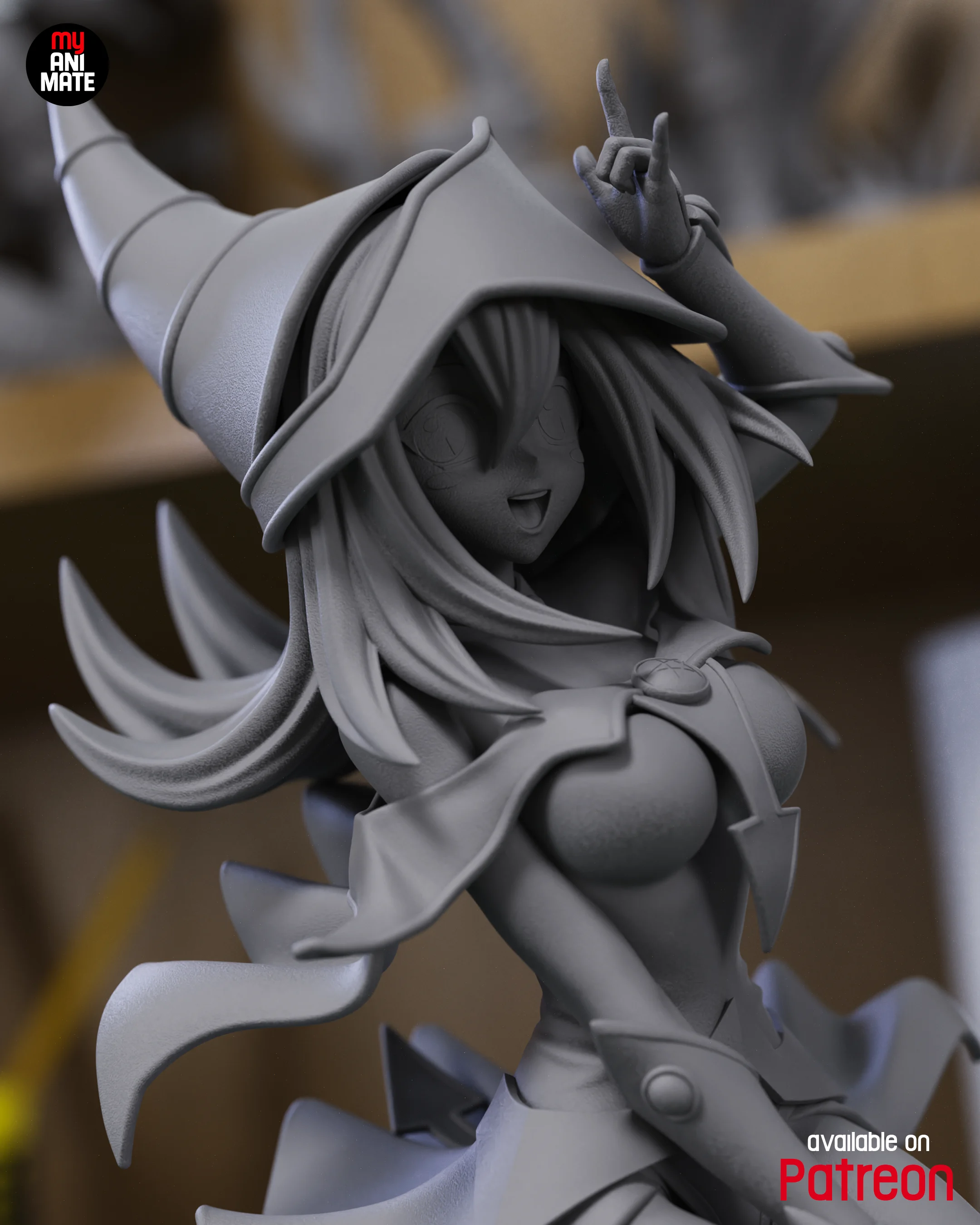 Dark Magician Girl - Yu-Gi-Oh! | Custom Statue 3D printed figure