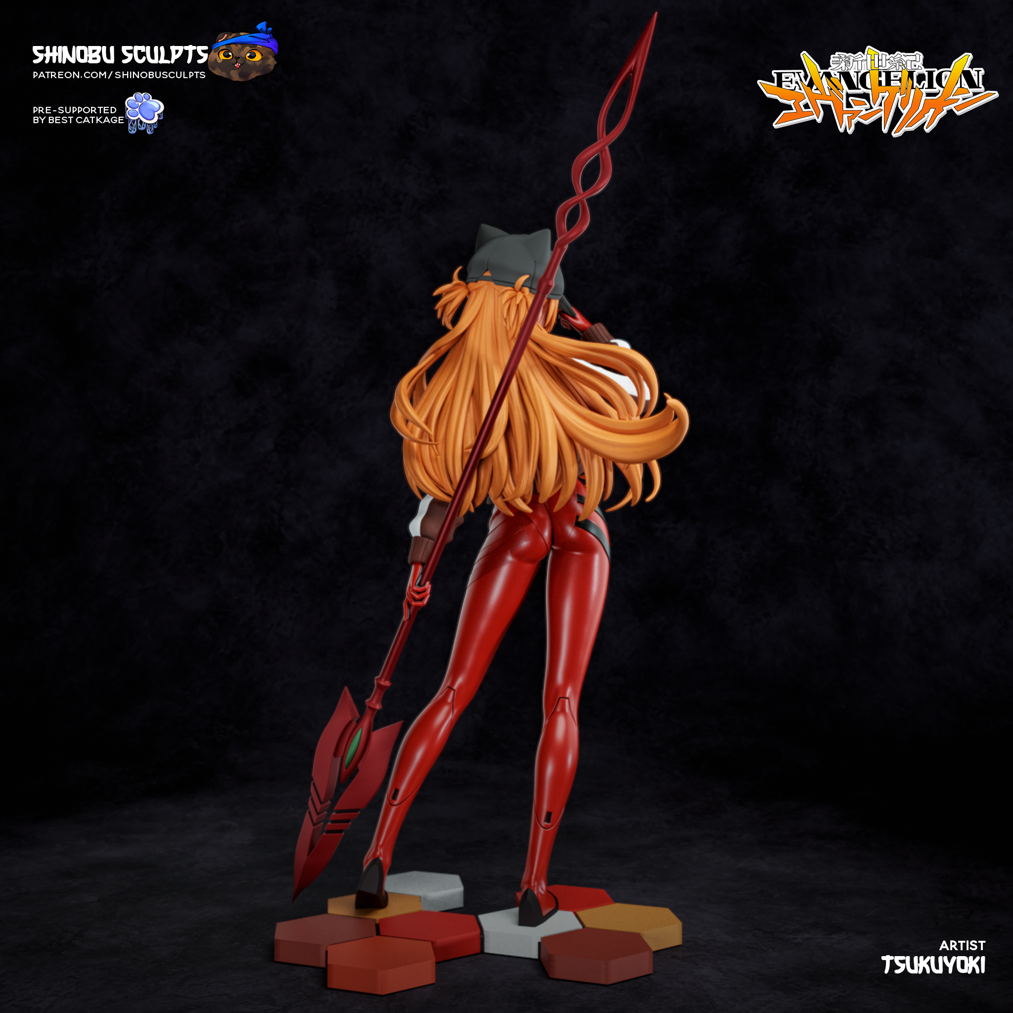 Asuka - Evangelion | Custom Statue 3D printed figure
