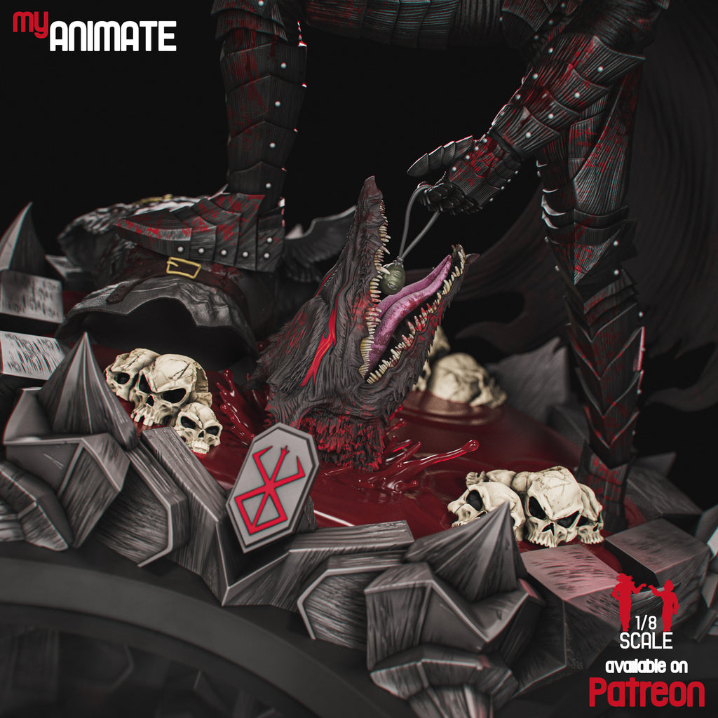 Guts Berserker Armor - Berserk | Custom Statue 3D printed figure