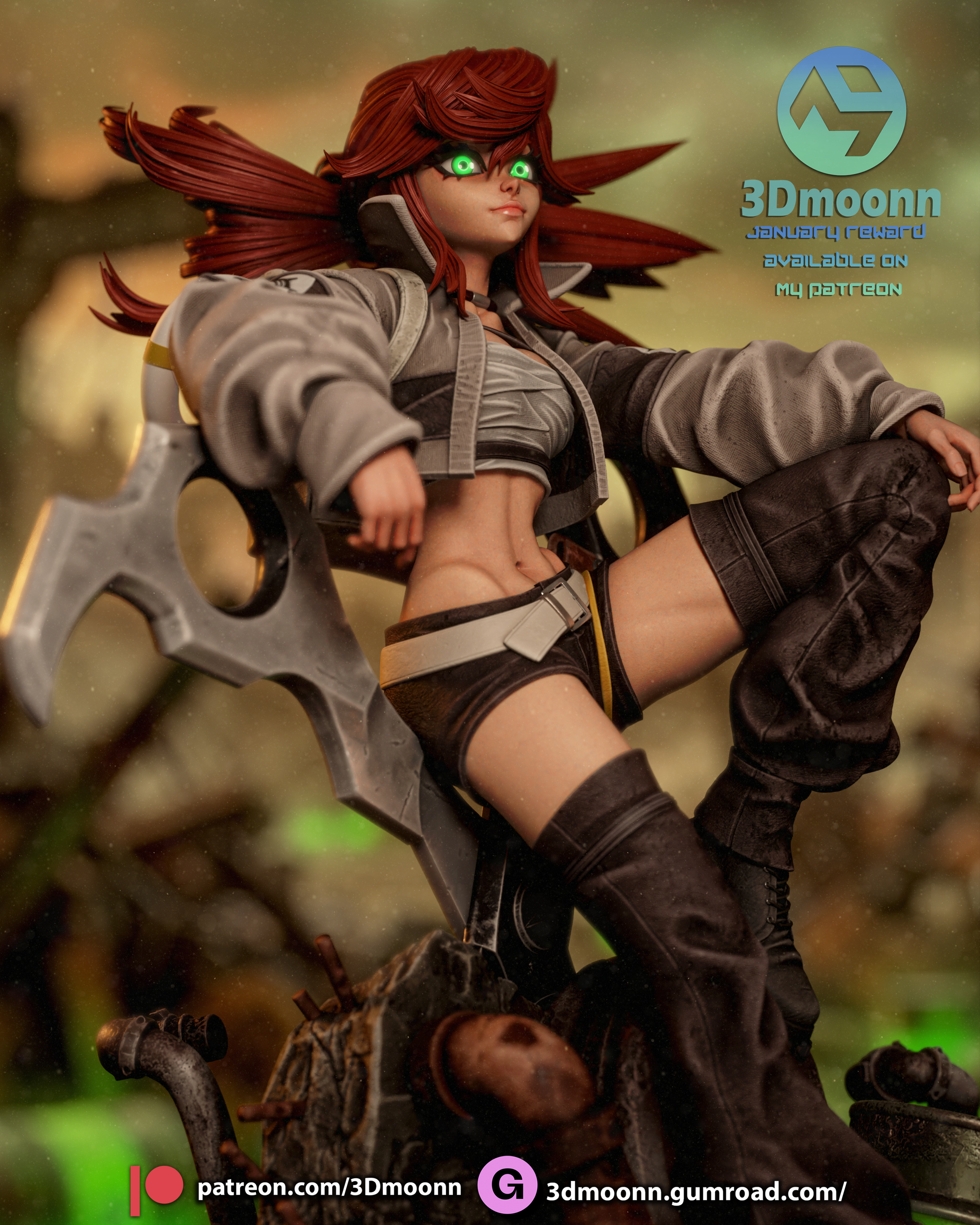 Riyo – Gachiakuta | Custom Statue 3D printed figure