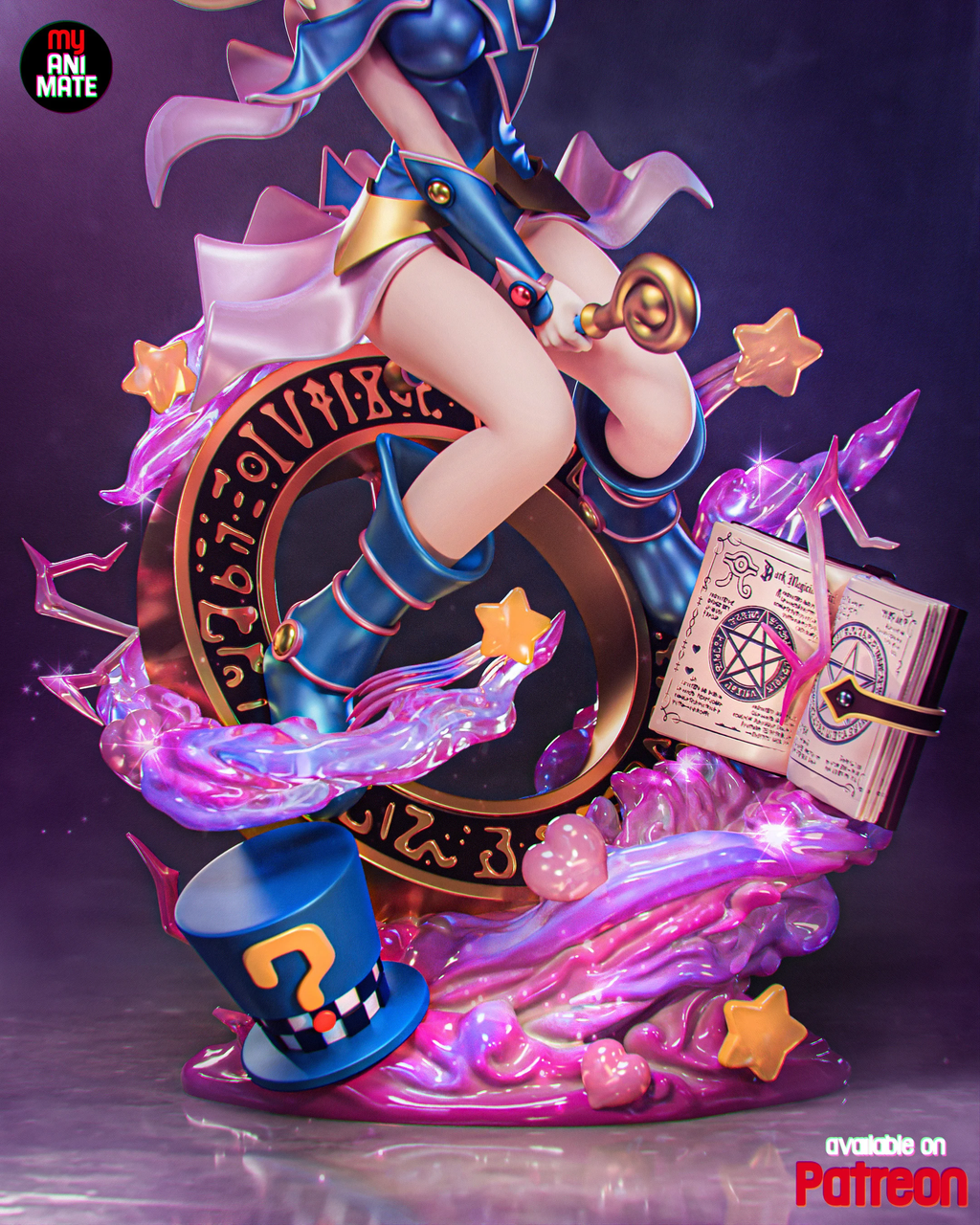 Dark Magician Girl - Yu-Gi-Oh! | Custom Statue 3D printed figure