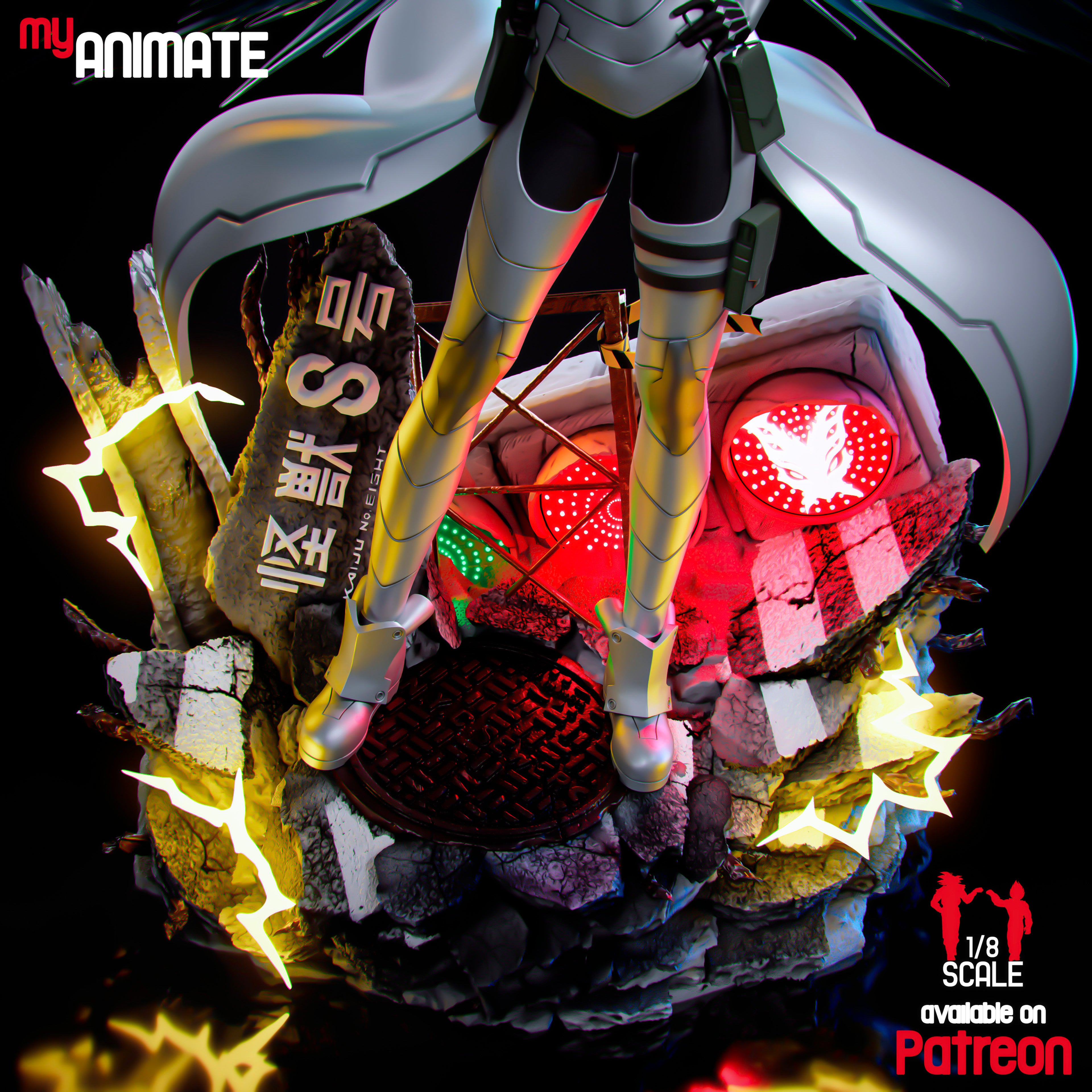 Kikoru Shinomiya - Kaiju N8 | Custom Statue 3D printed figure