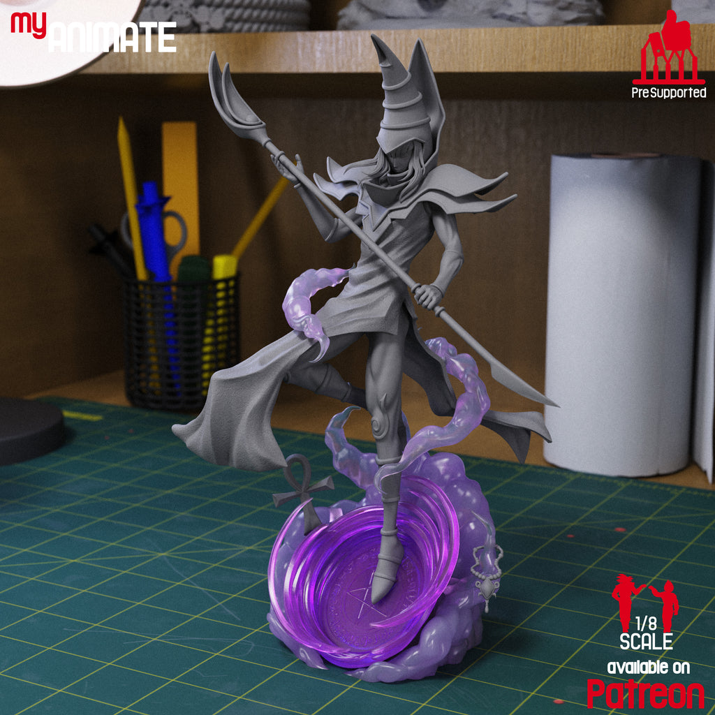 Dark Magician - Yu-Gi-Oh! | Custom Statue 3D printed figure