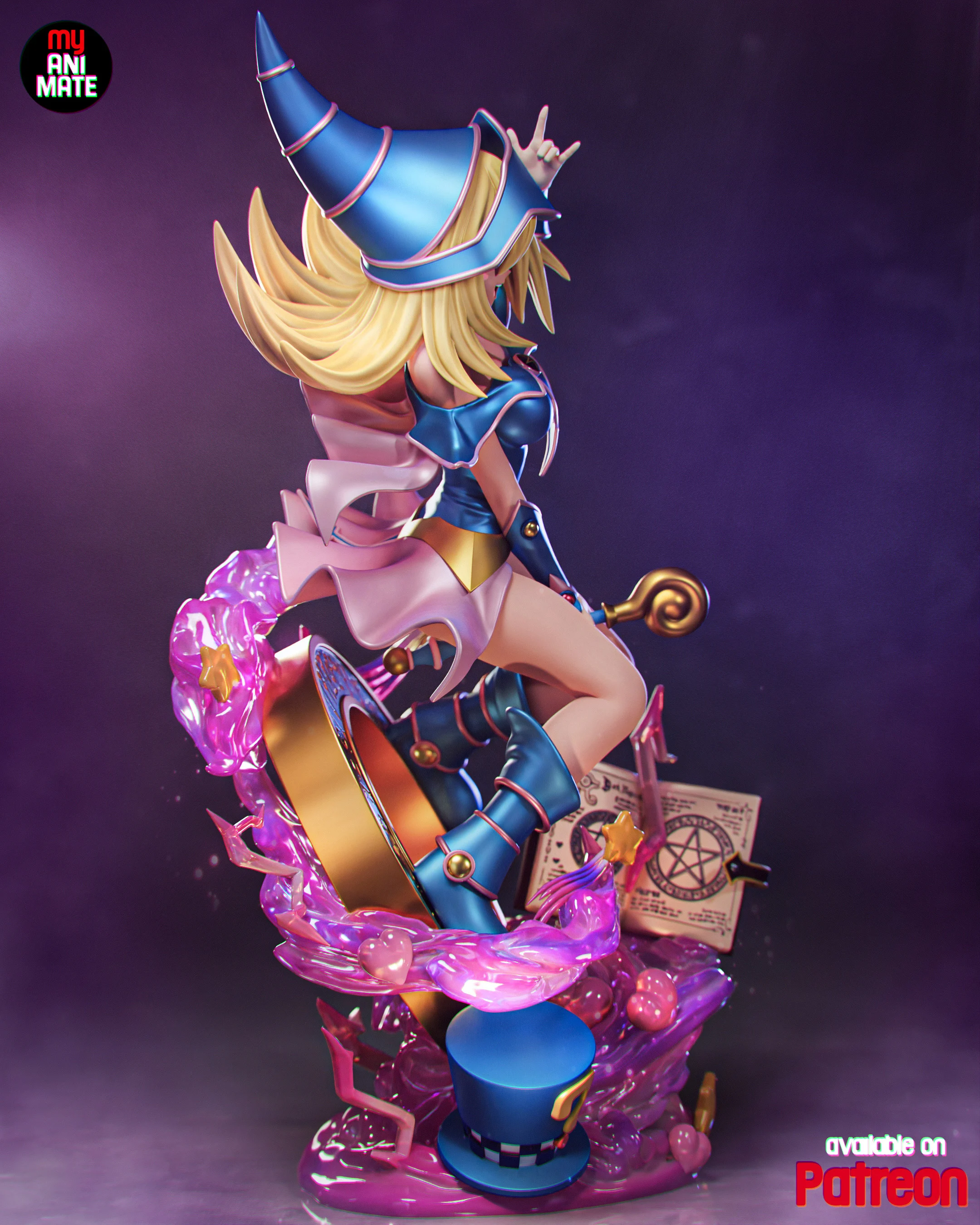 Dark Magician Girl - Yu-Gi-Oh! | Custom Statue 3D printed figure