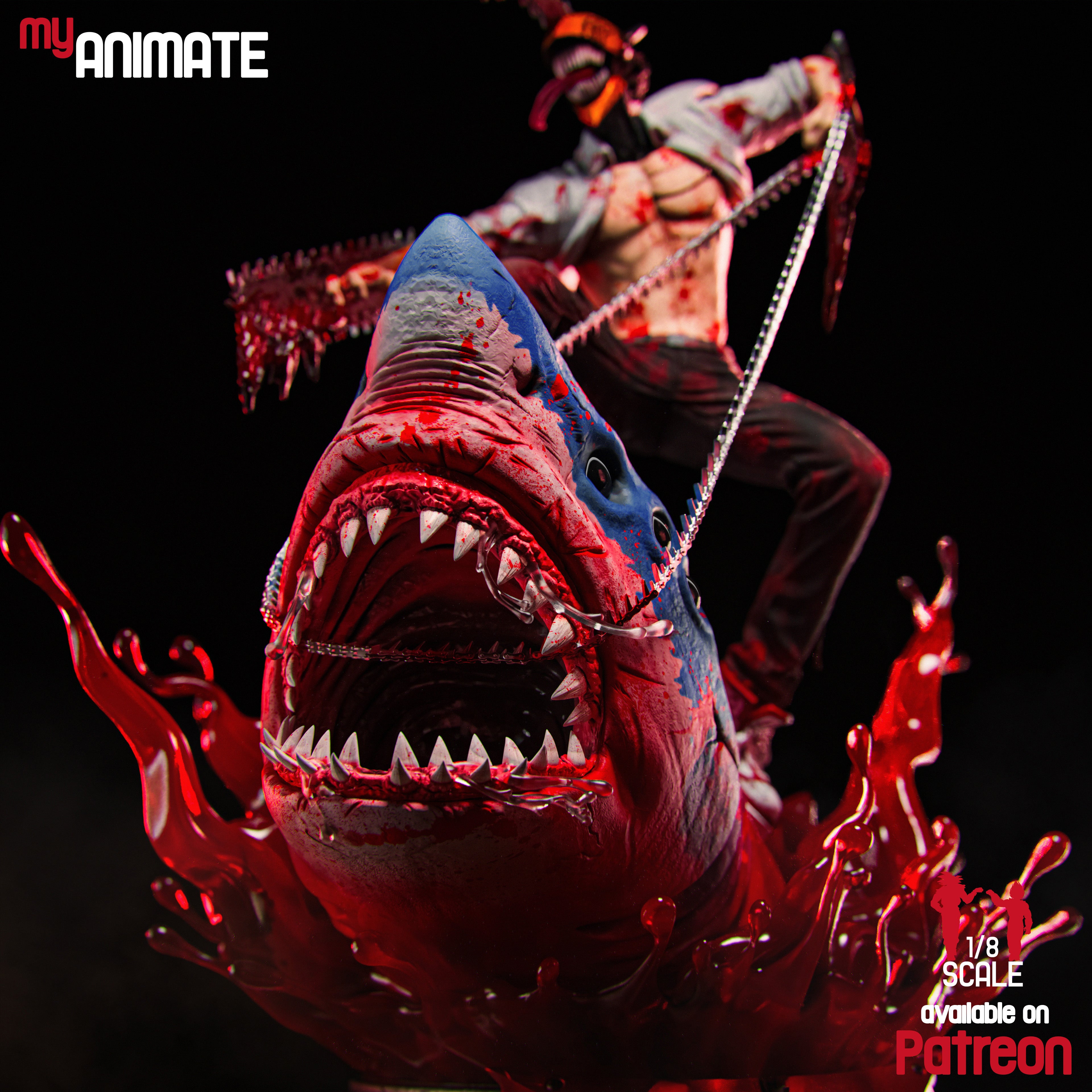 Denji & Beam - Chainsawman | Custom Statue 3D printed figure