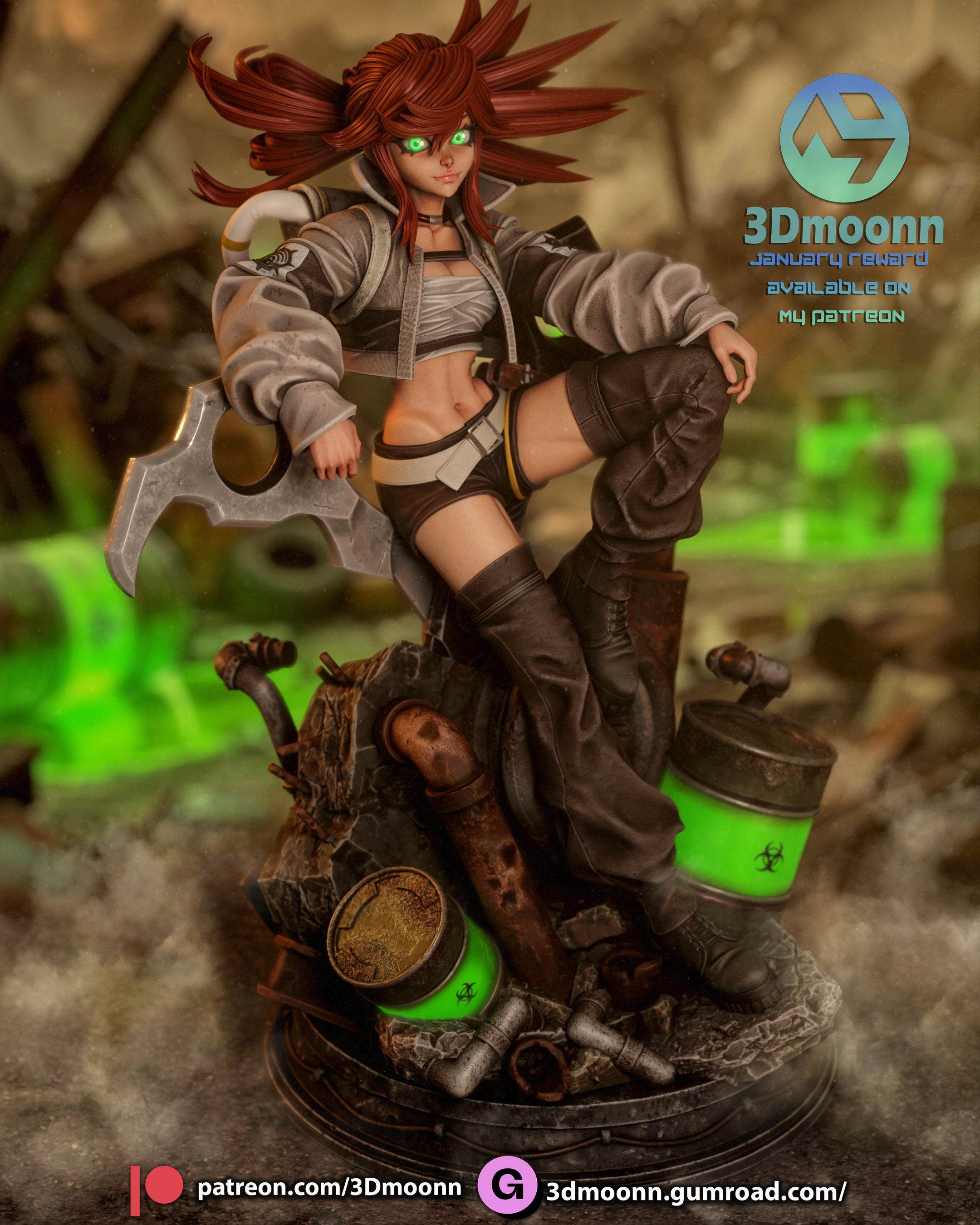 Riyo – Gachiakuta | Custom Statue 3D printed figure