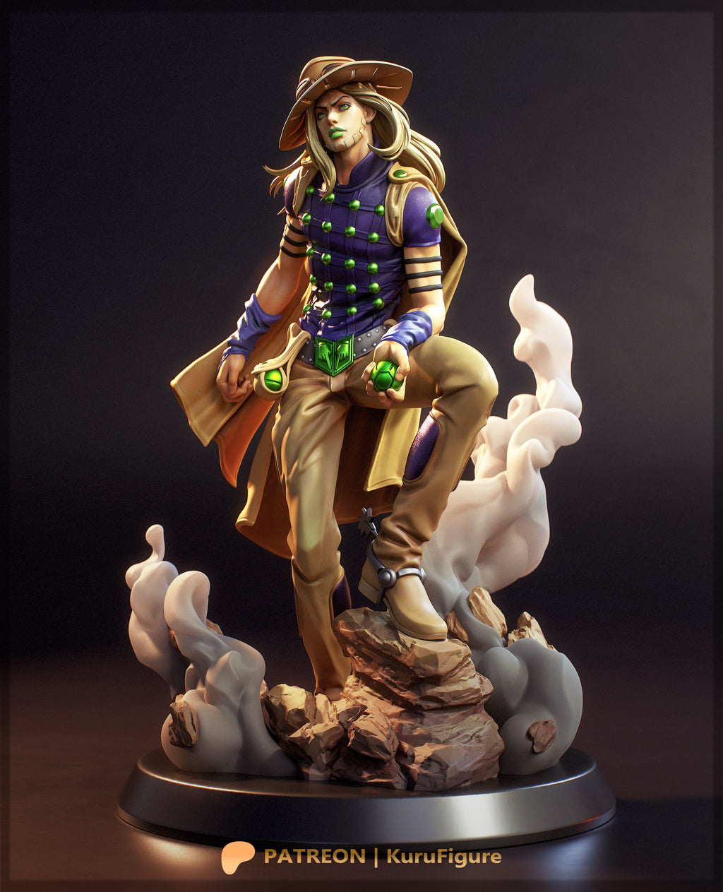 Gyro Zeppeli - Jojos BA Steel Ball Run | Custom Statue 3D printed figure