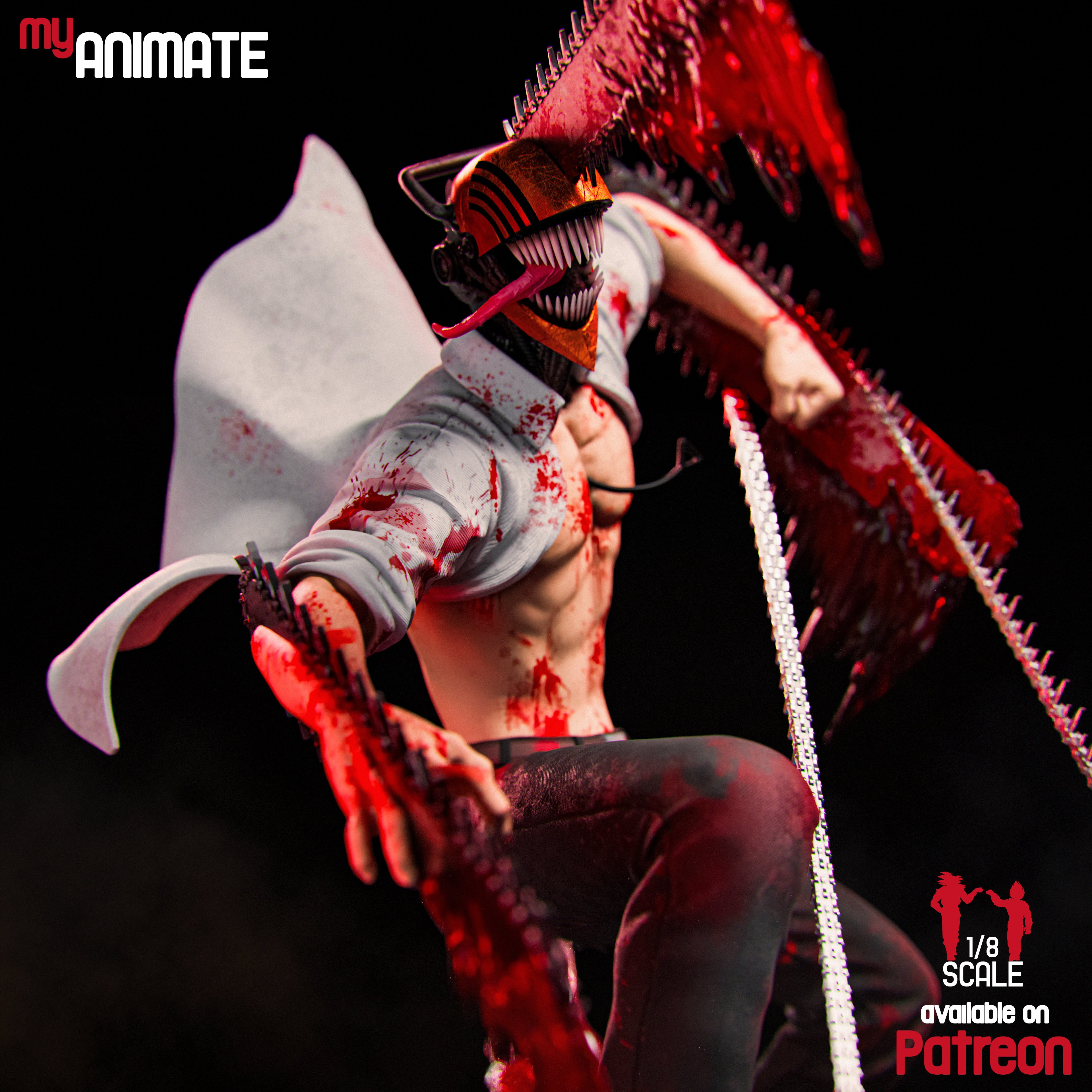 Denji & Beam - Chainsawman | Custom Statue 3D printed figure