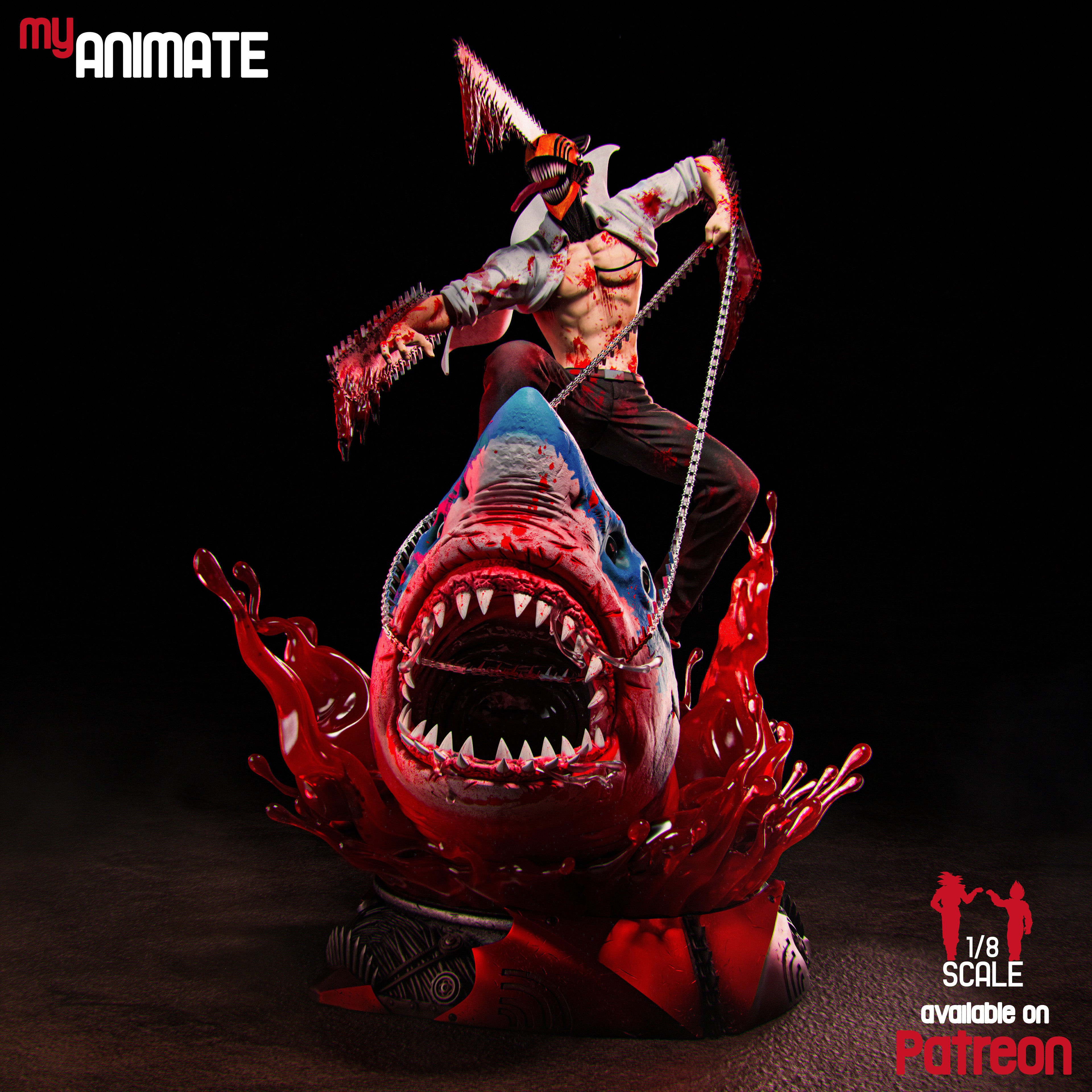 Denji & Beam - Chainsawman | Custom Statue 3D printed figure