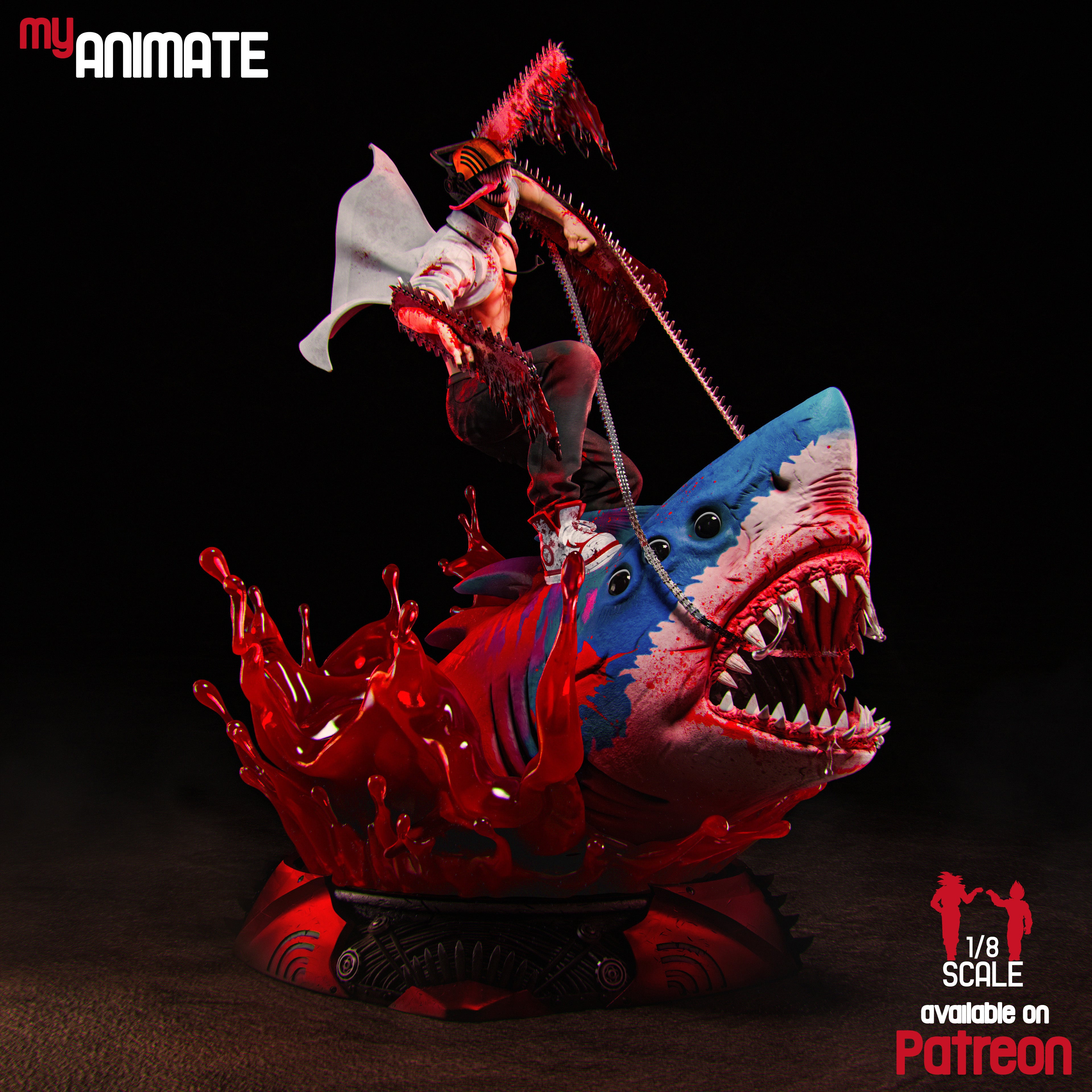 Denji & Beam - Chainsawman | Custom Statue 3D printed figure