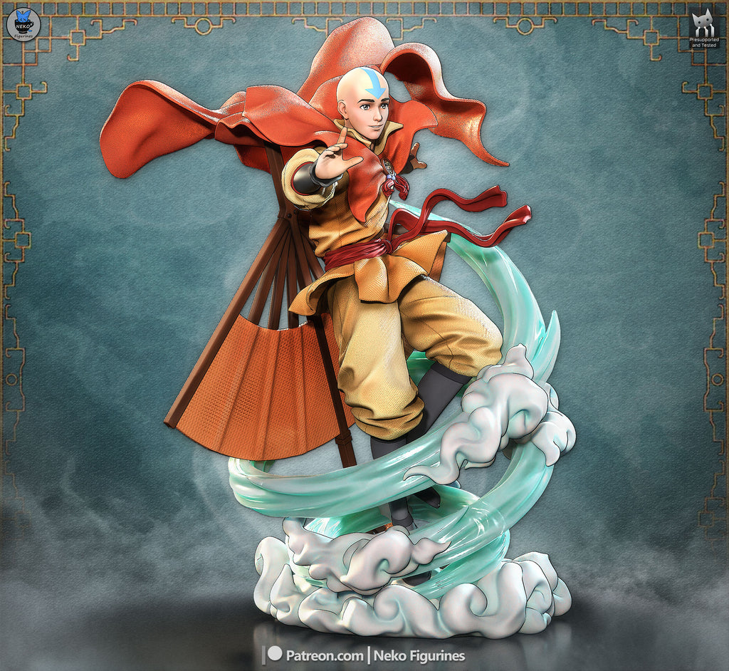 Aang - Avatar The Last Airbender | Custom Statue 3D printed figure