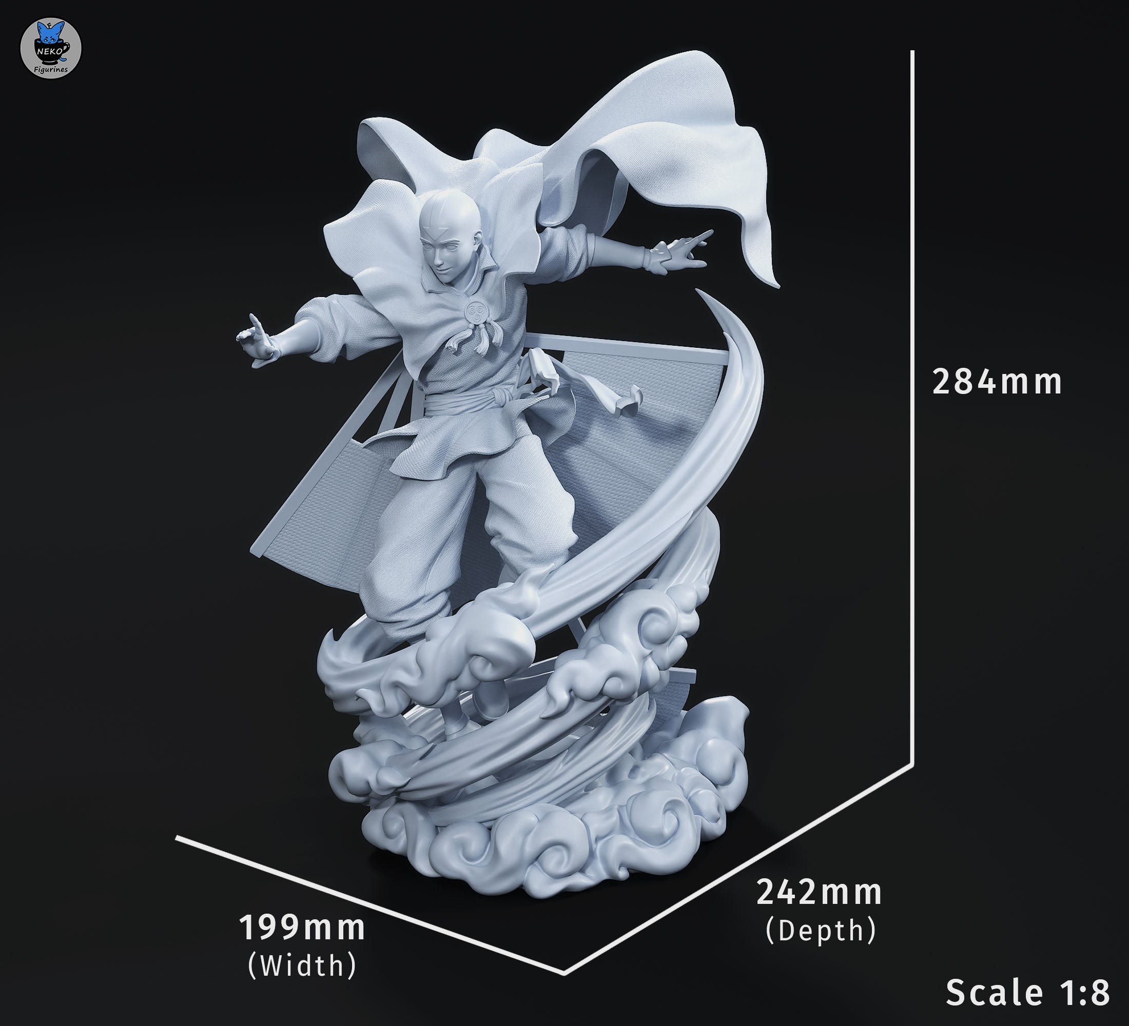 Aang - Avatar The Last Airbender | Custom Statue 3D printed figure