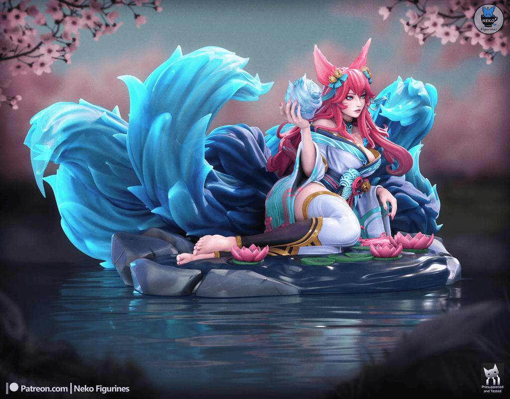 Ahri Spirit Blossom - League of Legends | Custom Statue 3D printed figure