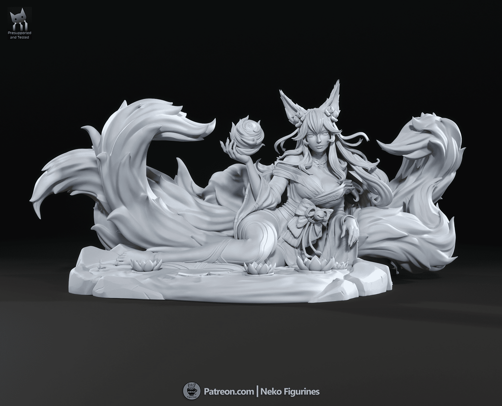 Ahri Spirit Blossom - League of Legends | Custom Statue 3D printed figure