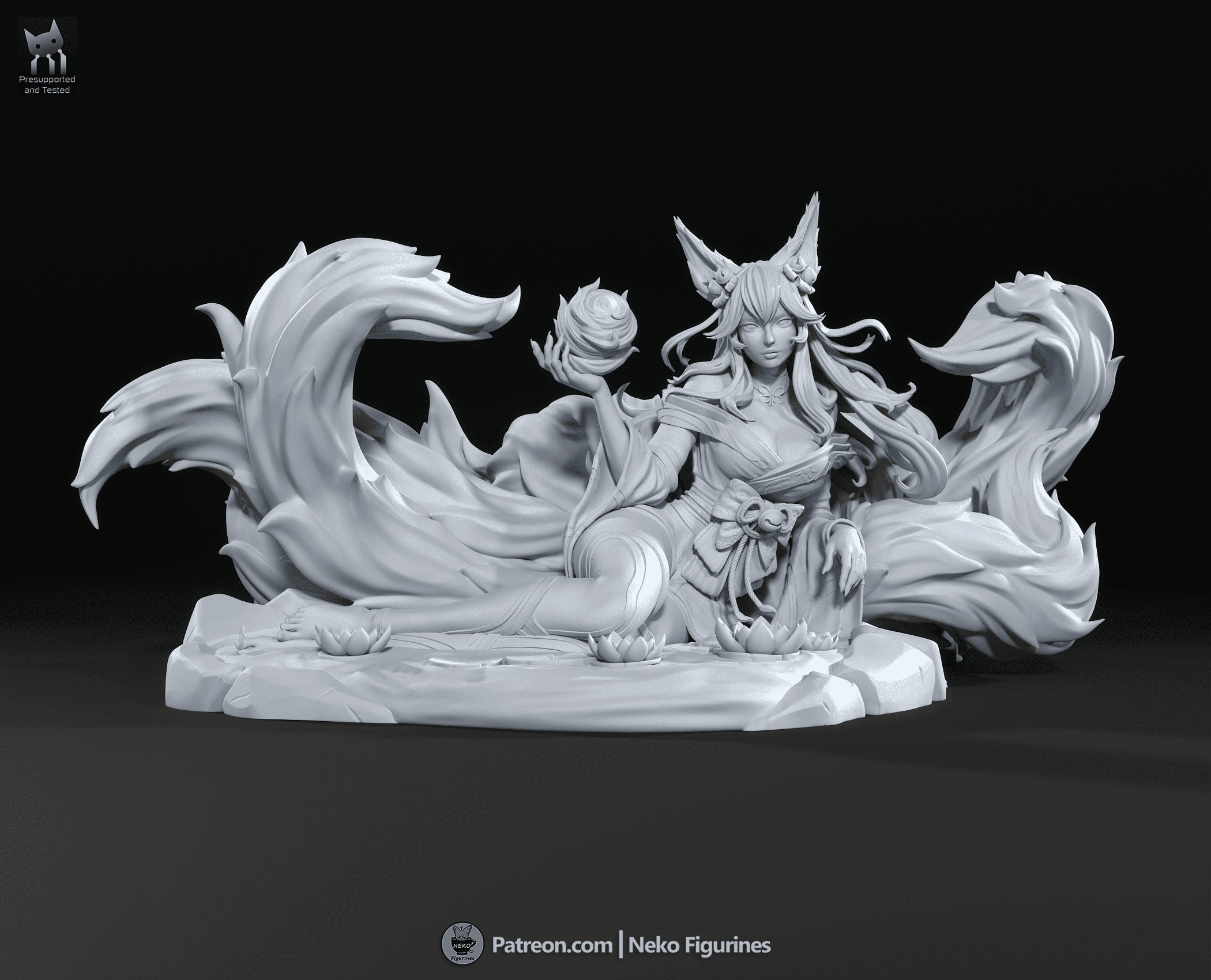 Ahri Spirit Blossom - League of Legends | Custom Statue 3D printed figure