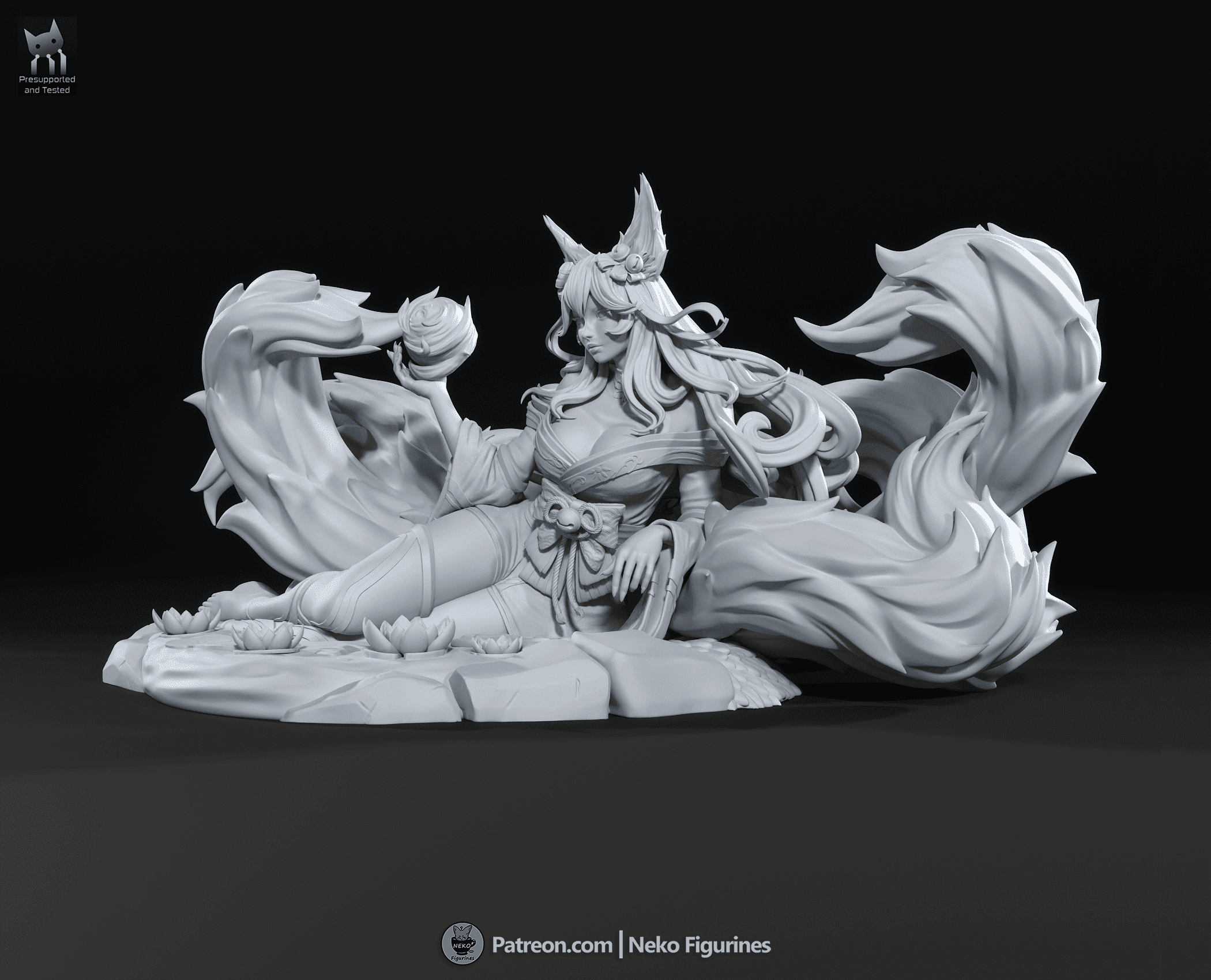 Ahri Spirit Blossom - League of Legends | Custom Statue 3D printed figure