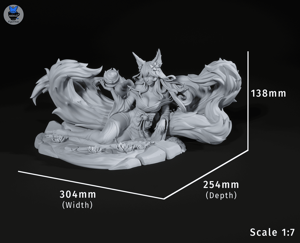 Ahri Spirit Blossom - League of Legends | Custom Statue 3D printed figure