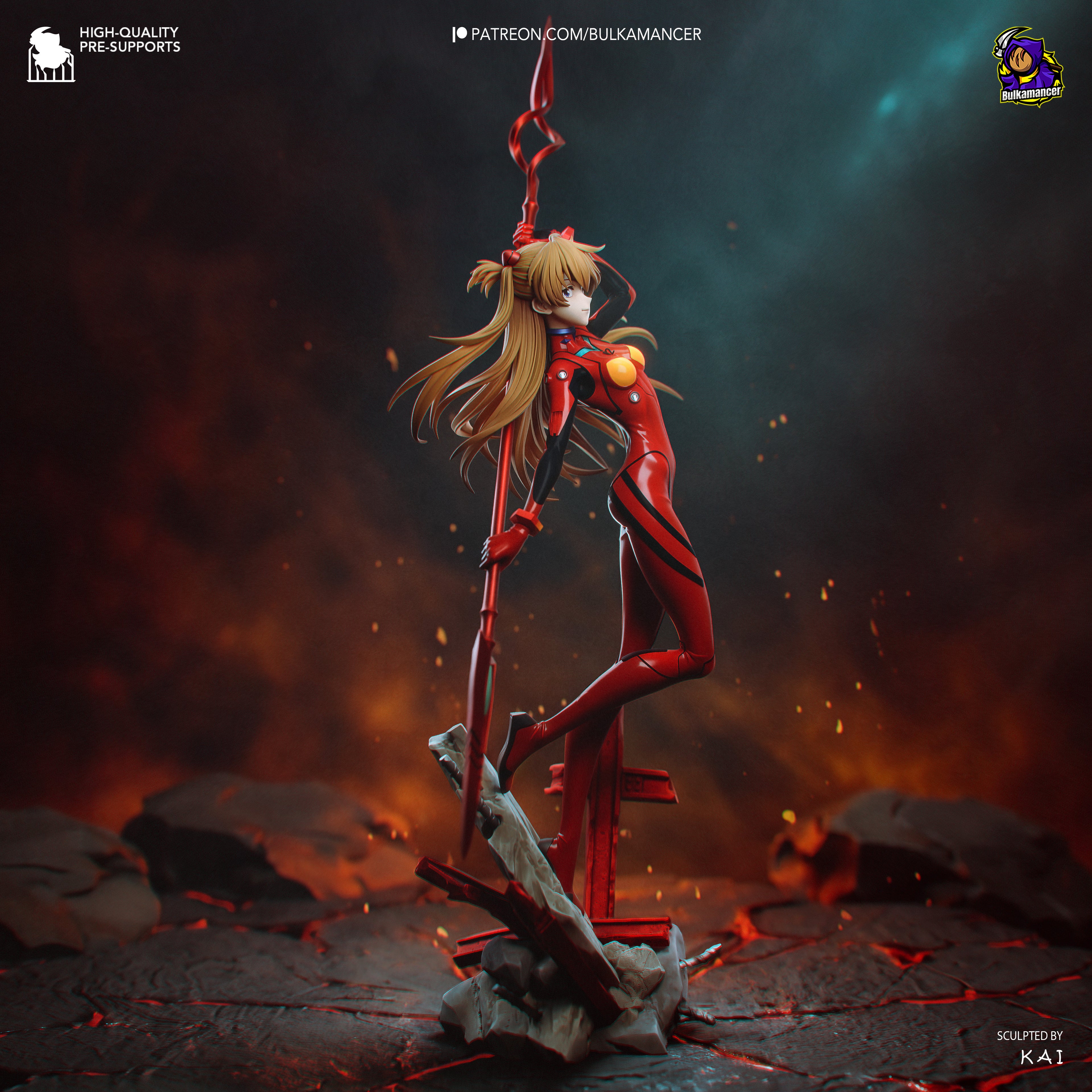 Asuka - Neon Genesis Evangelion | Custom Statue 3D printed figure