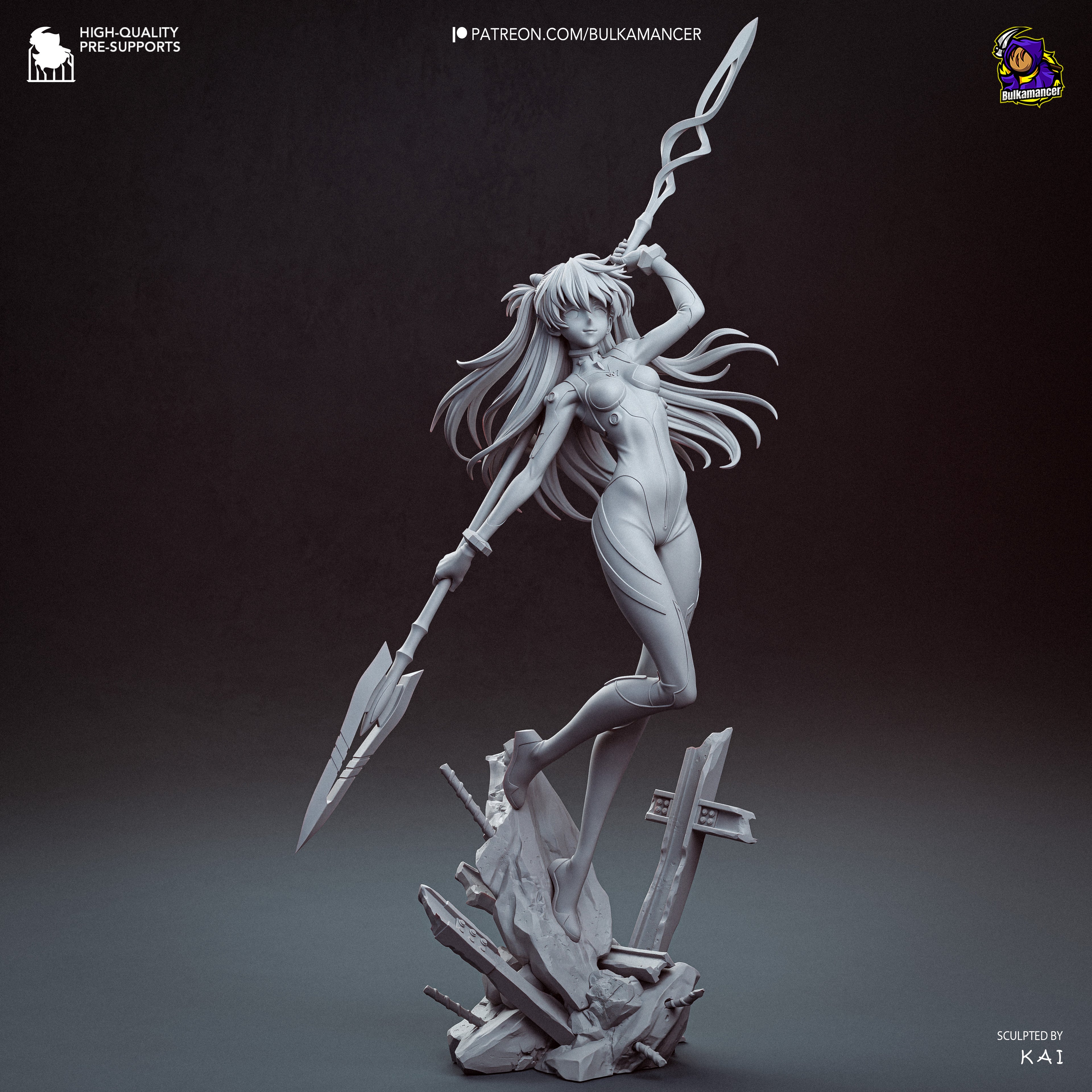 Asuka - Neon Genesis Evangelion | Custom Statue 3D printed figure