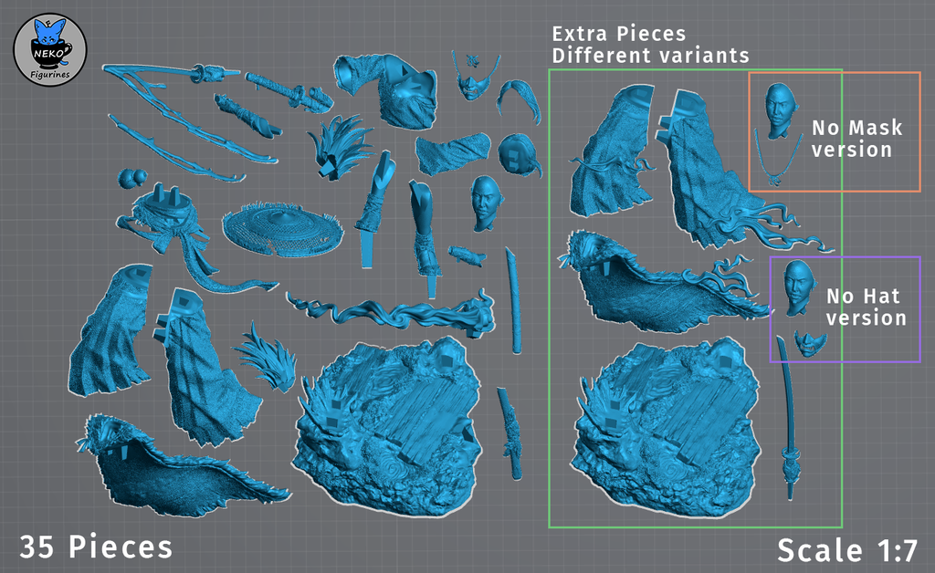 Atsu - Ghost of Yotei | Custom Statue 3D printed figure