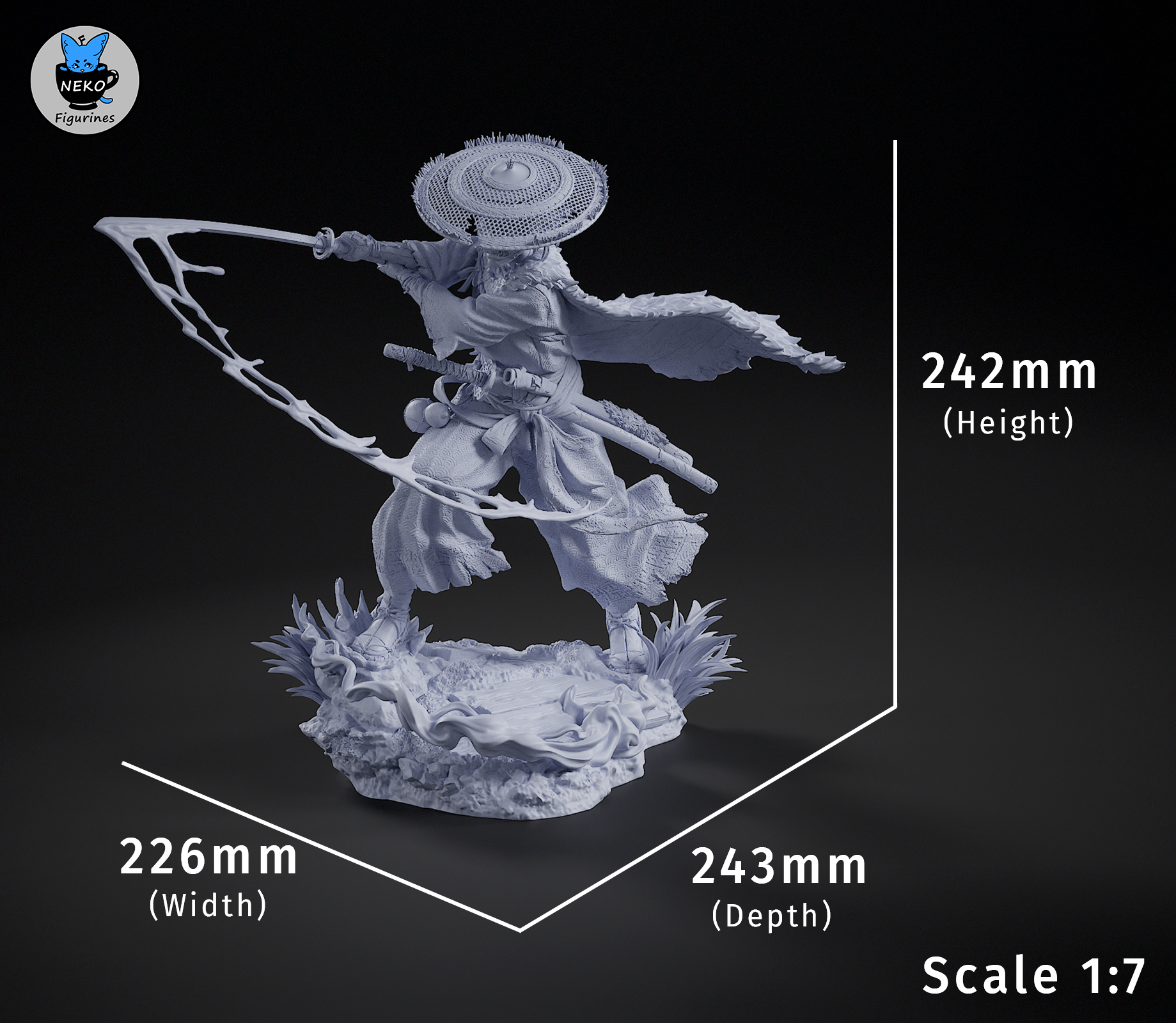 Atsu - Ghost of Yotei | Custom Statue 3D printed figure