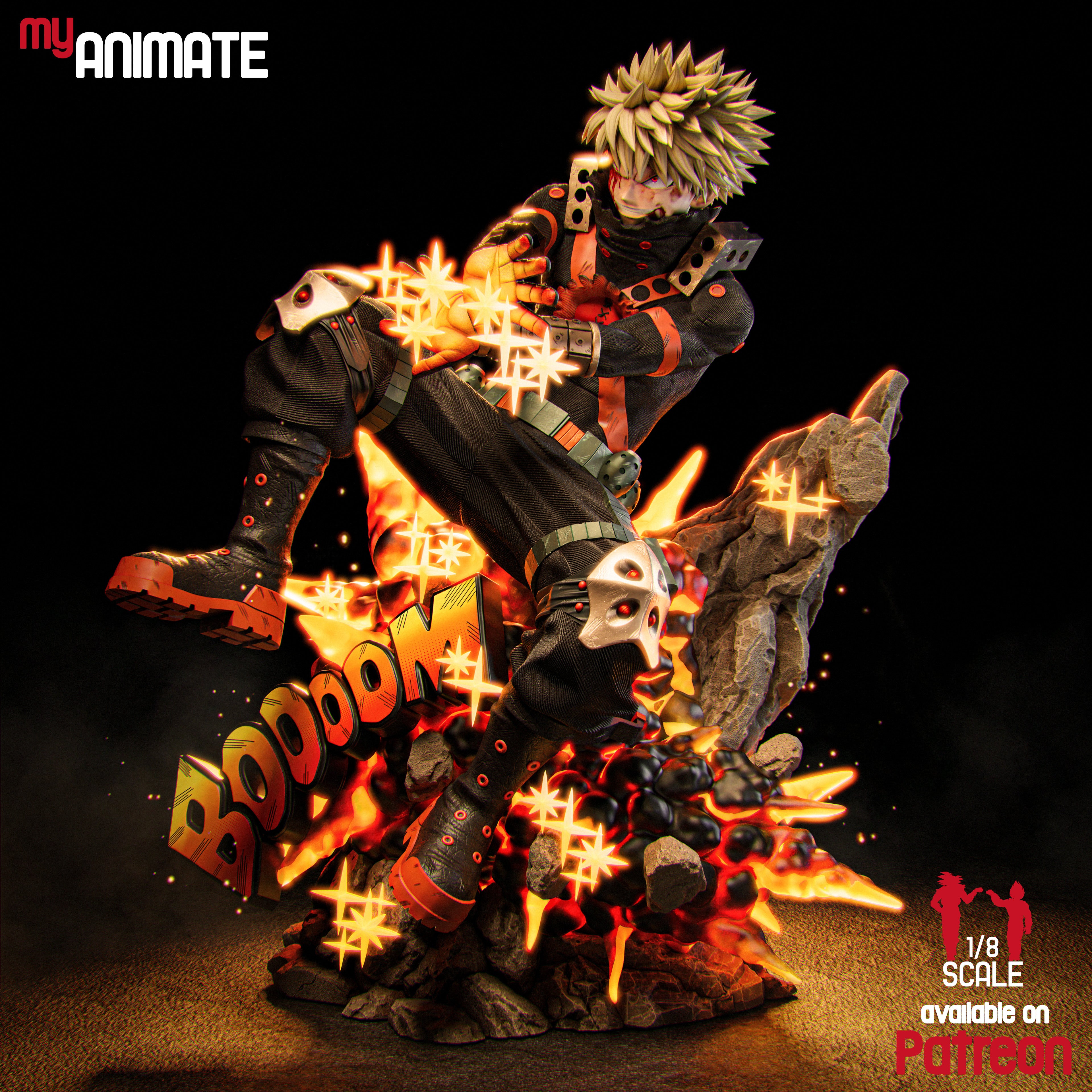 Bakugo - My Hero Academia | Custom Statue 3D printed figure