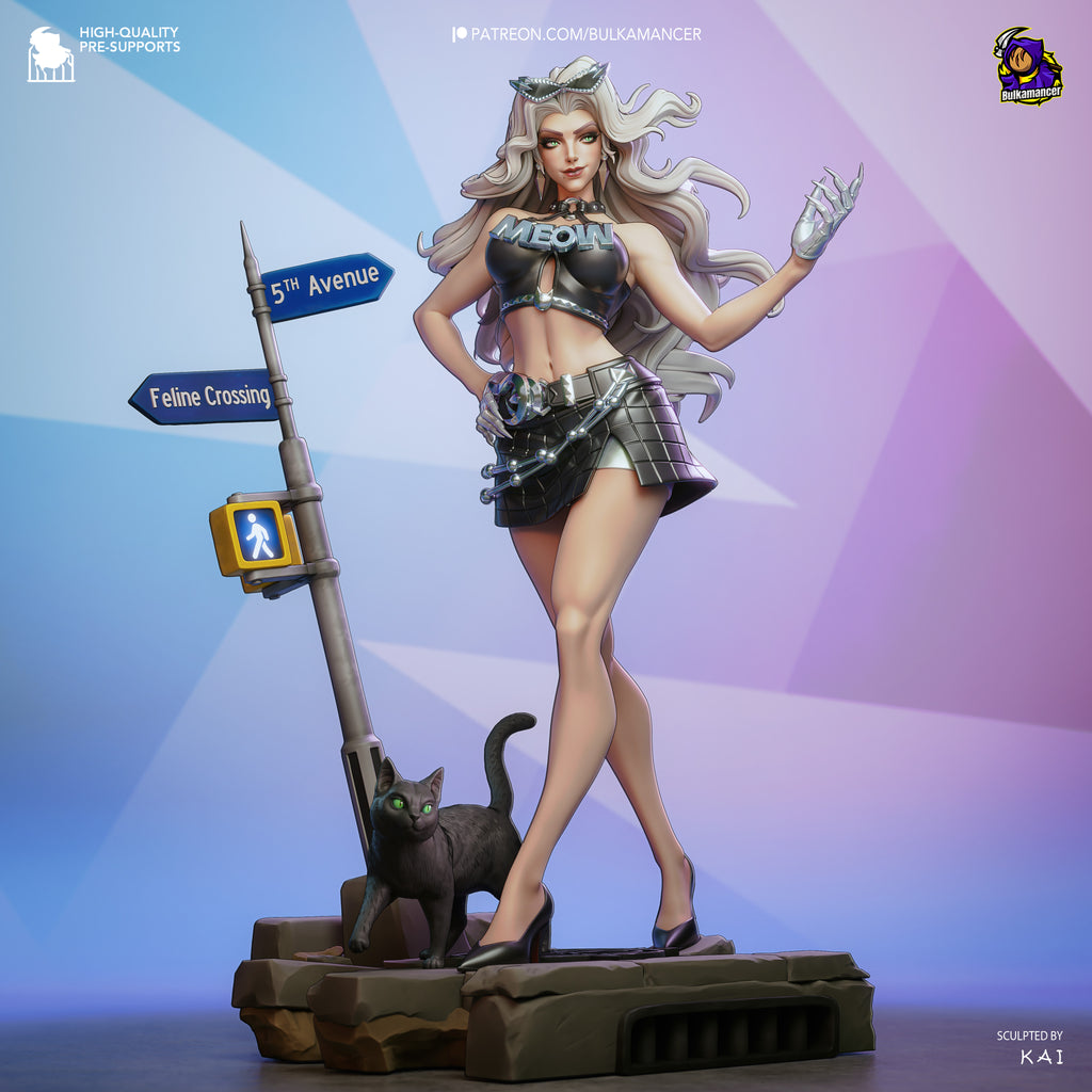 Black Cat - Marvel Rivals | Custom Statue 3D printed figure