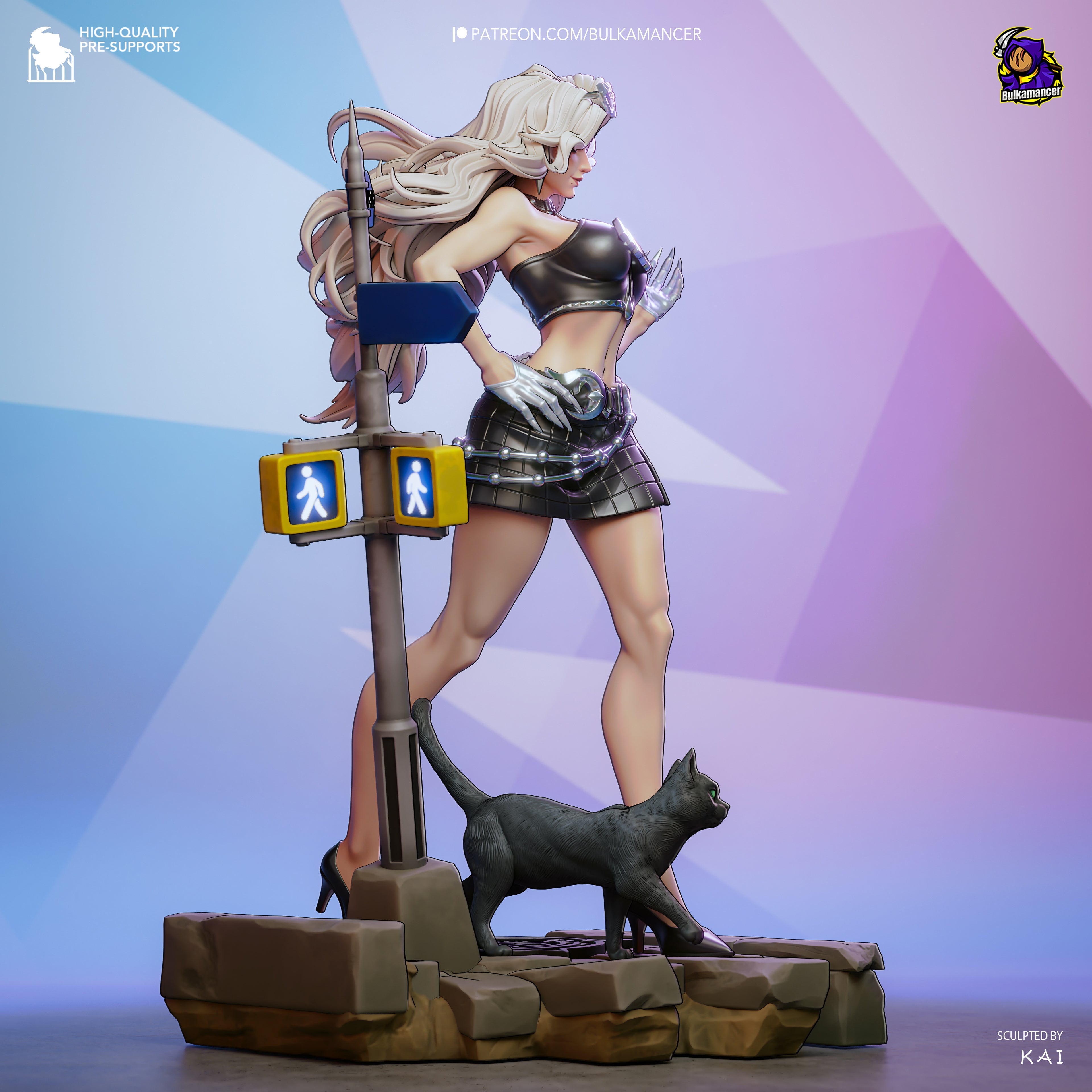 Black Cat - Marvel Rivals | Custom Statue 3D printed figure