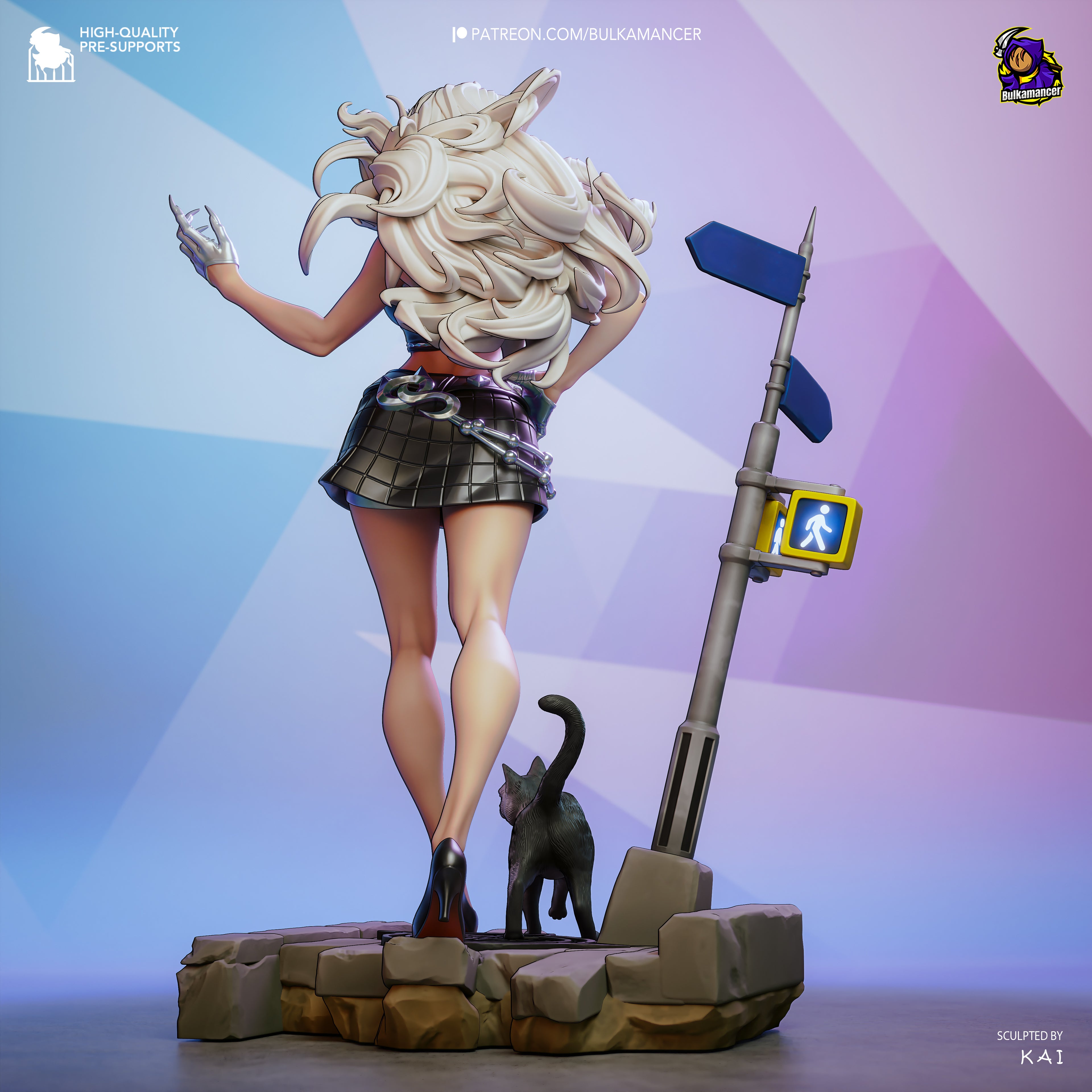 Black Cat - Marvel Rivals | Custom Statue 3D printed figure