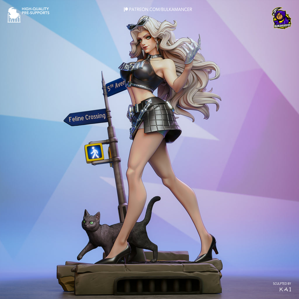 Black Cat - Marvel Rivals | Custom Statue 3D printed figure
