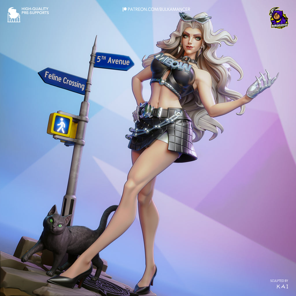 Black Cat - Marvel Rivals | Custom Statue 3D printed figure