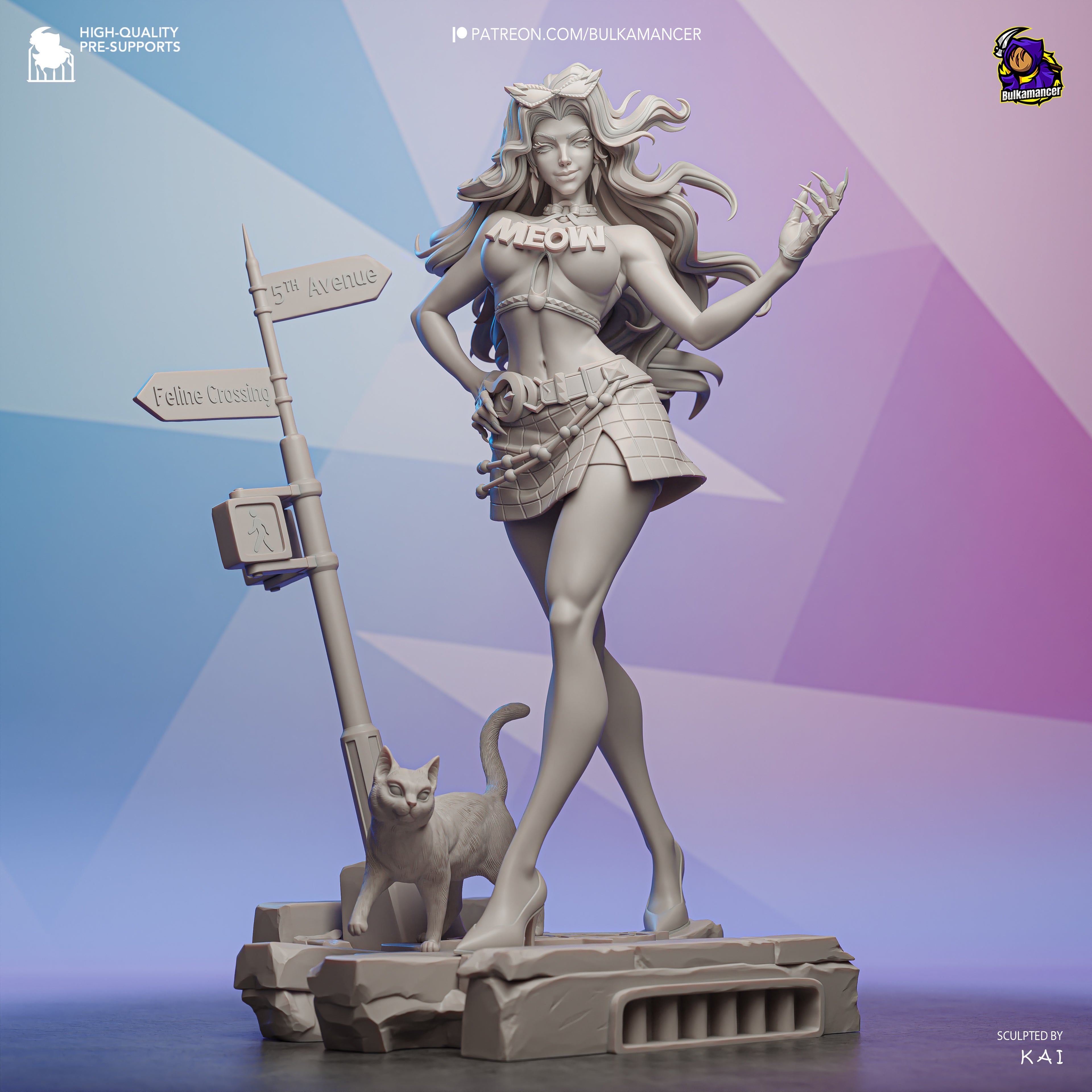 Black Cat - Marvel Rivals | Custom Statue 3D printed figure