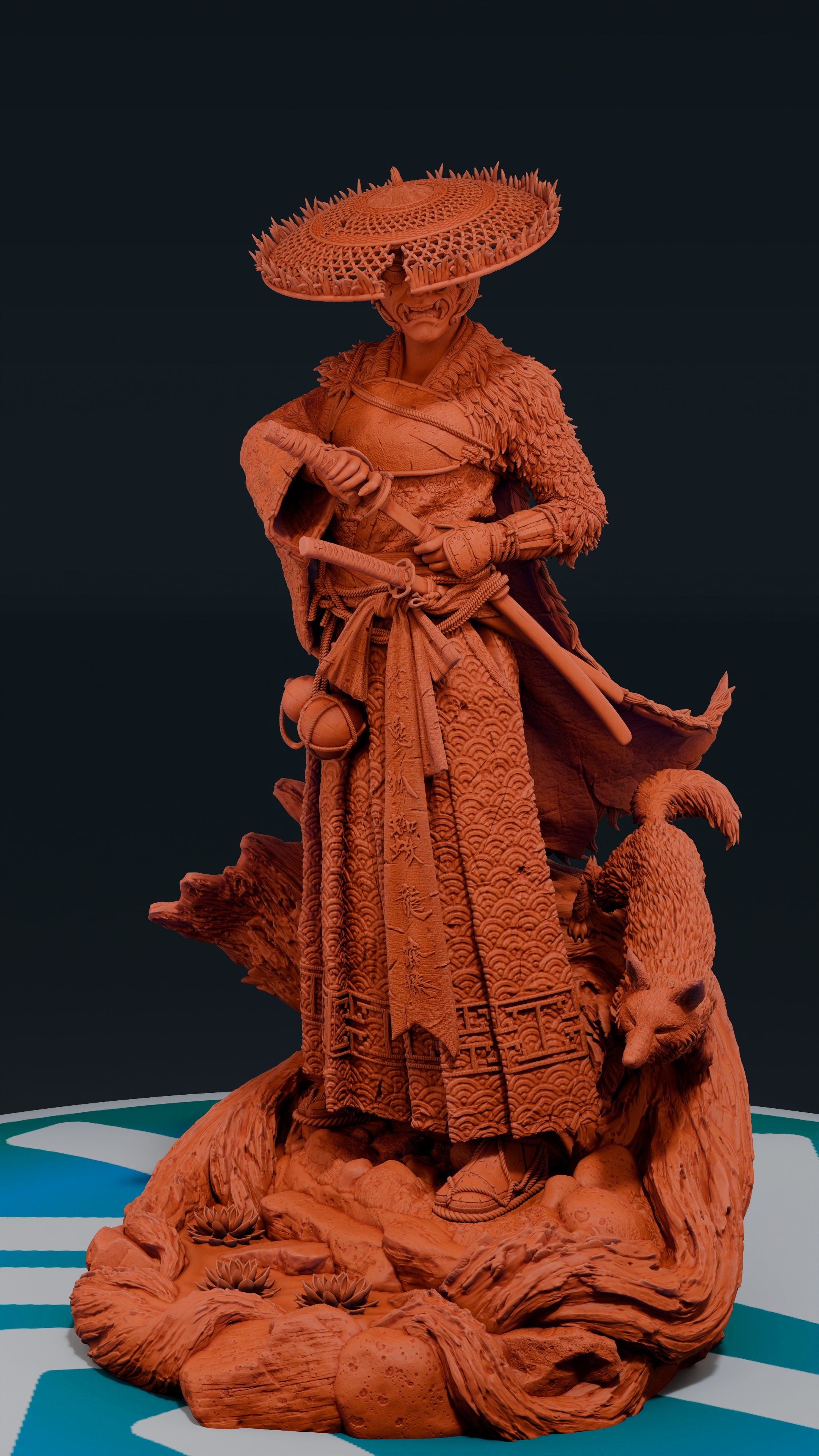 Atsu - Ghost of Yotei | Custom Statue 3D printed figure